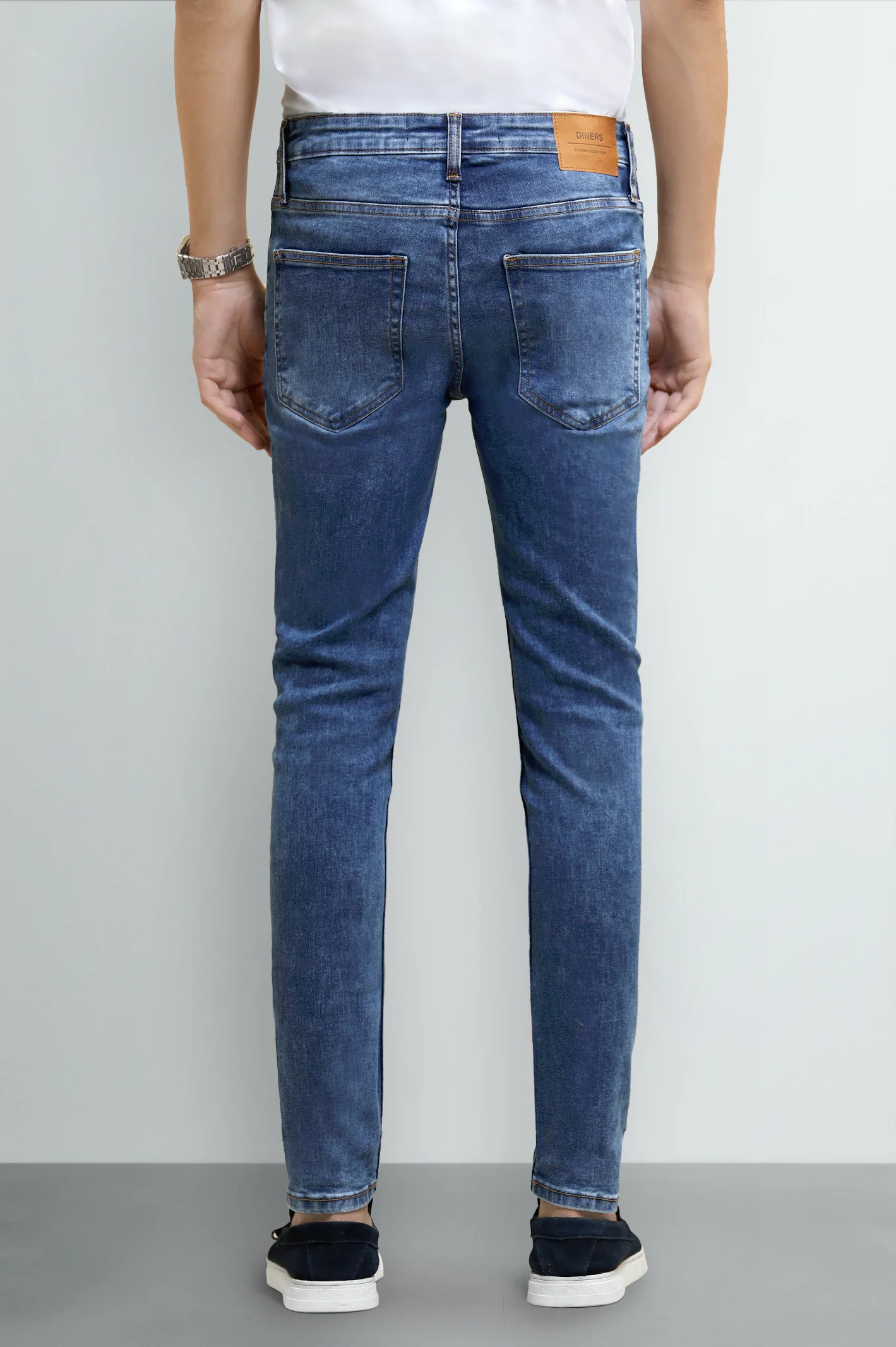 Dark Blue Slim Fit Jeans - Image 3