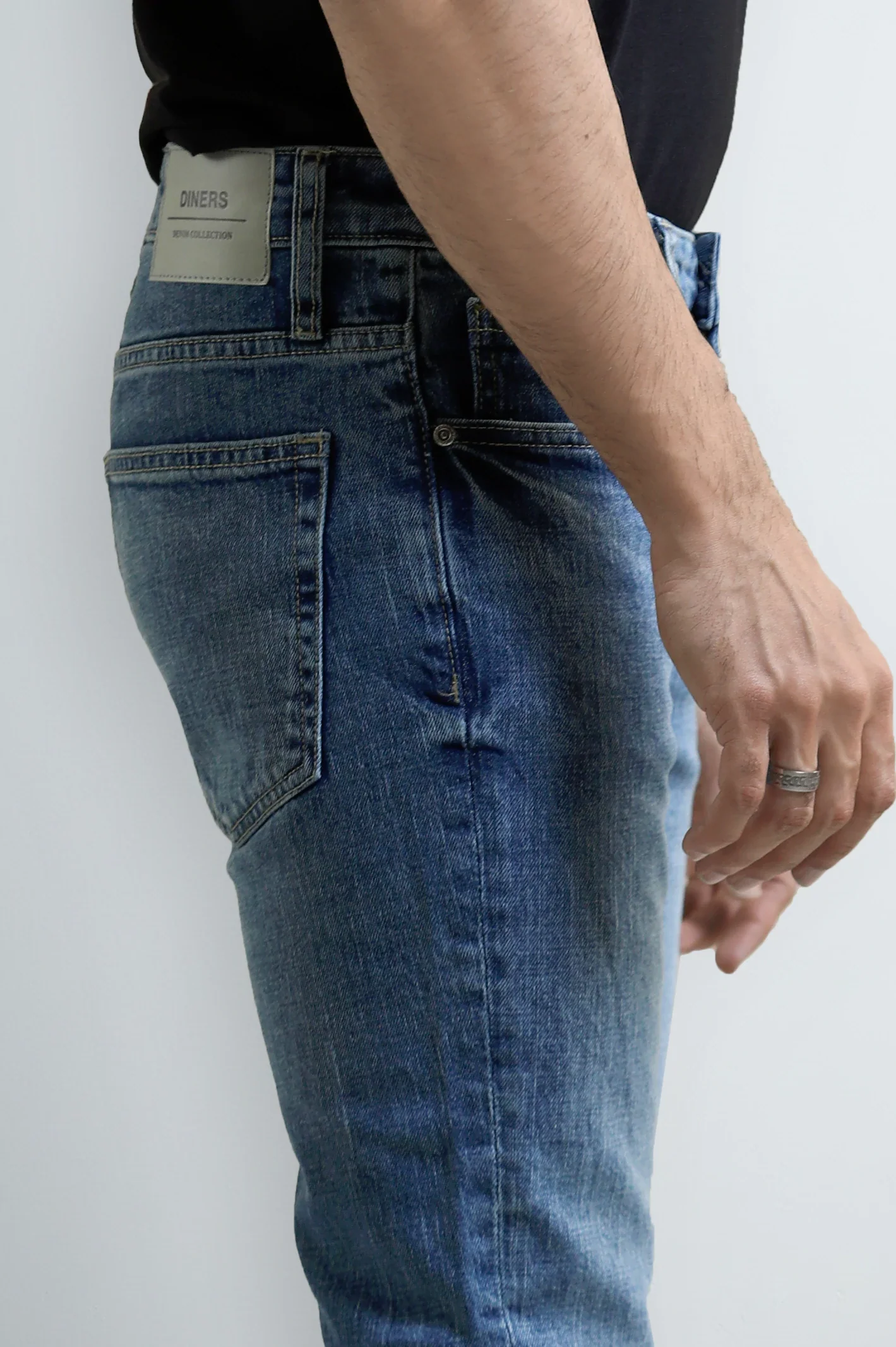 Medium Blue Slim Fit Jeans - Image 2