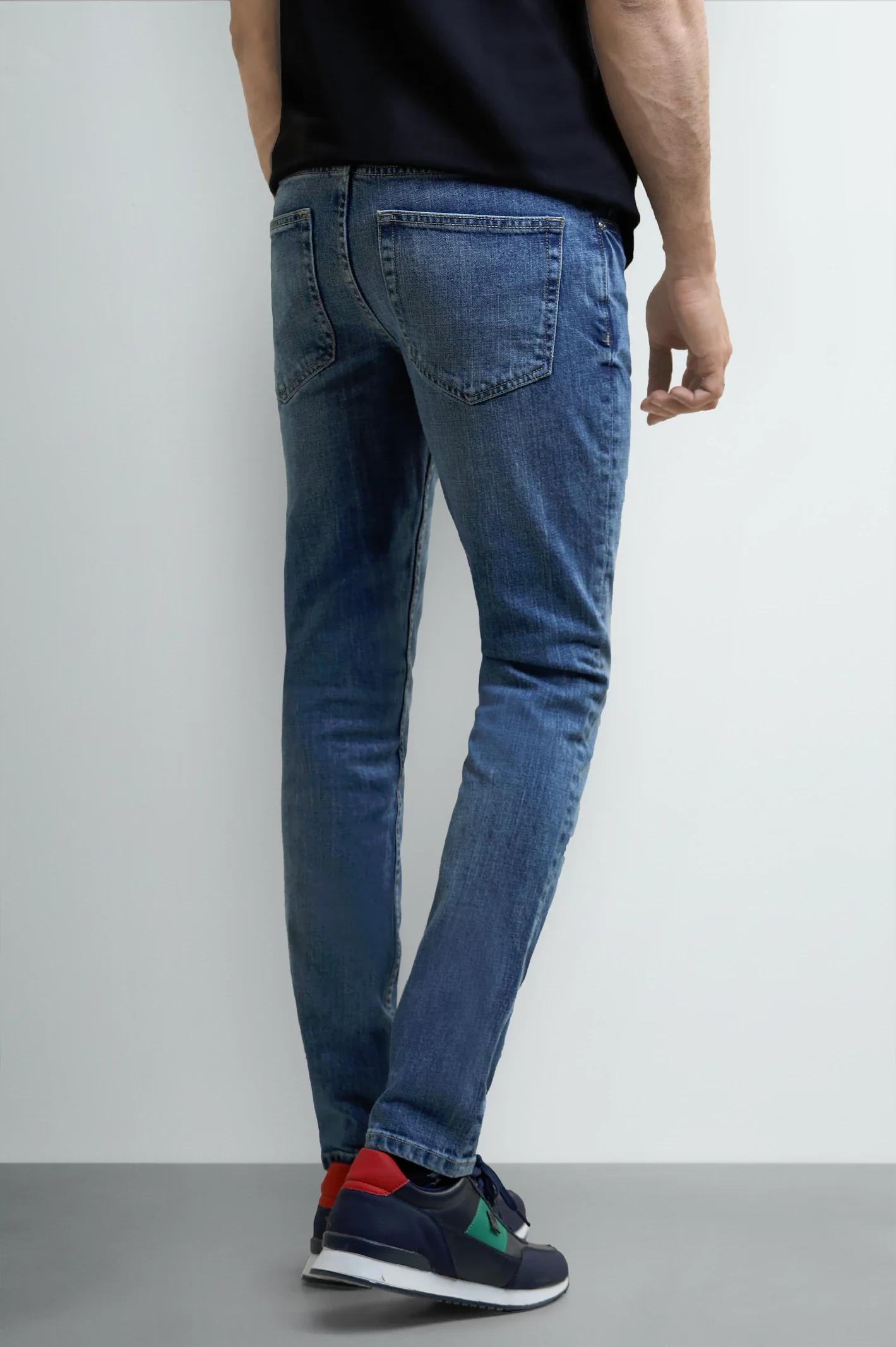 Medium Blue Slim Fit Jeans - Image 3