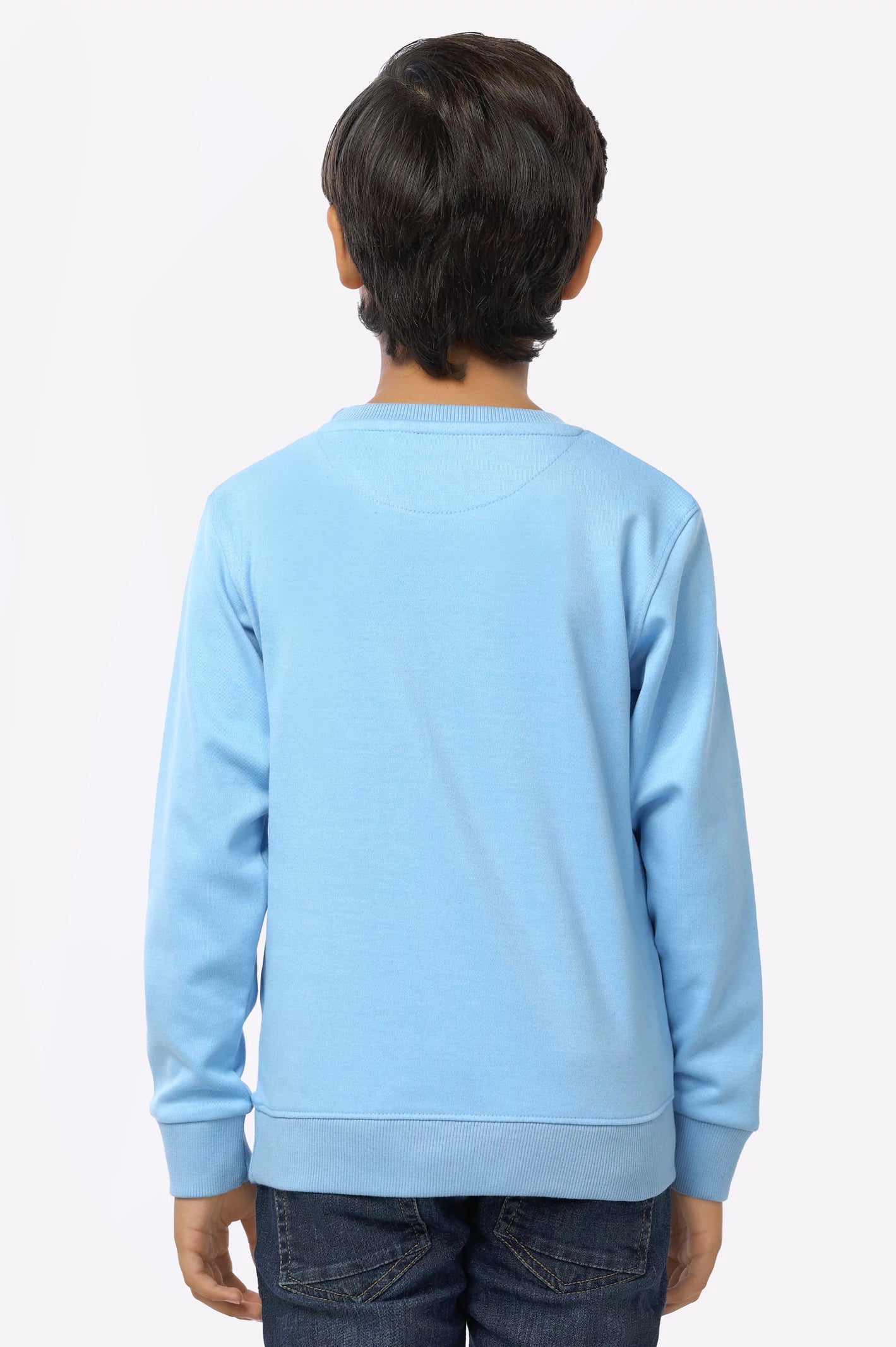 Blue Graphic Printed Boys Sweatshirt - Image 4