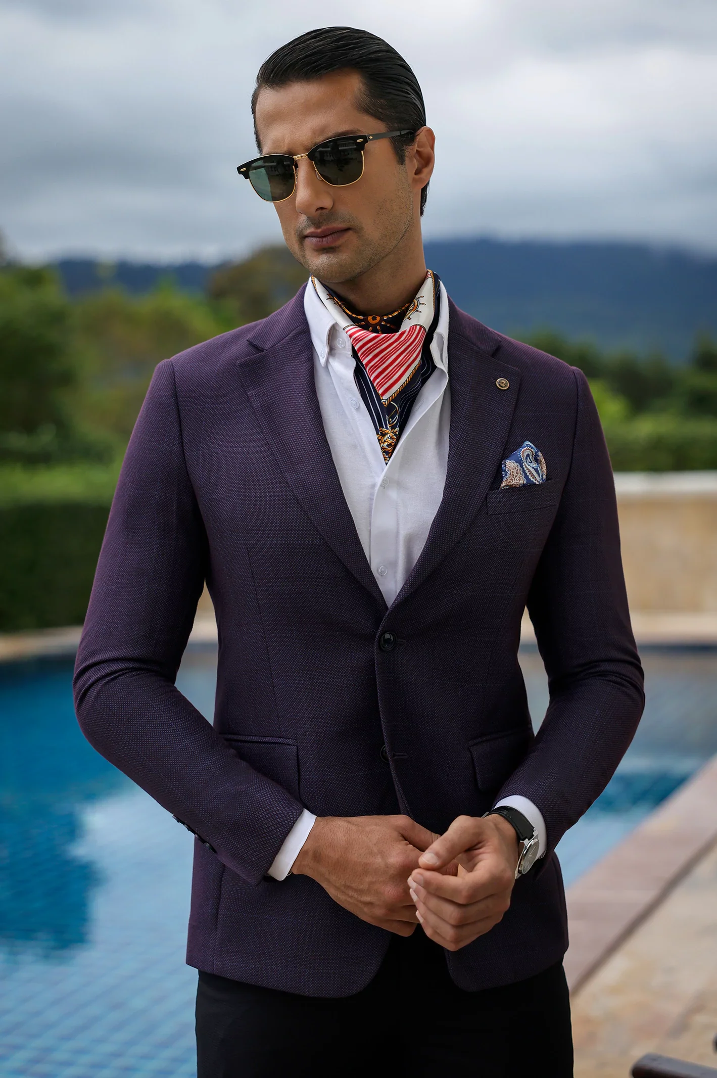 Purple Men Blazer - Image 3
