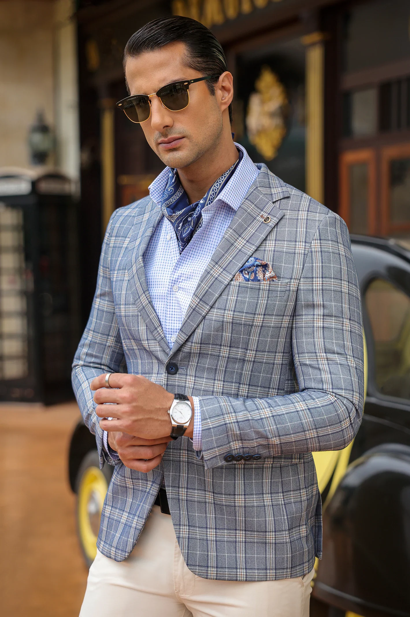 Blue Check Blazer - Image 4