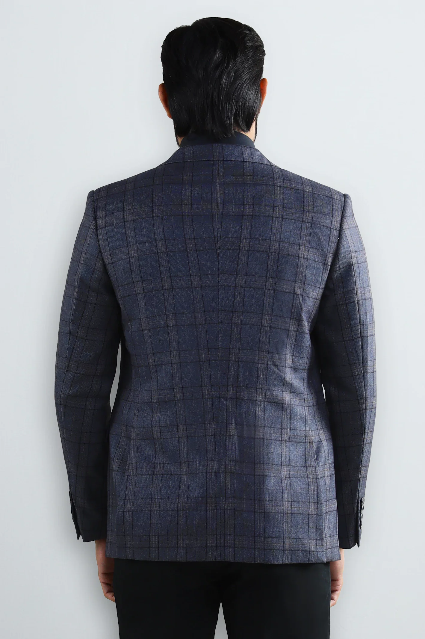 Dark Grey Check Blazer - Image 3