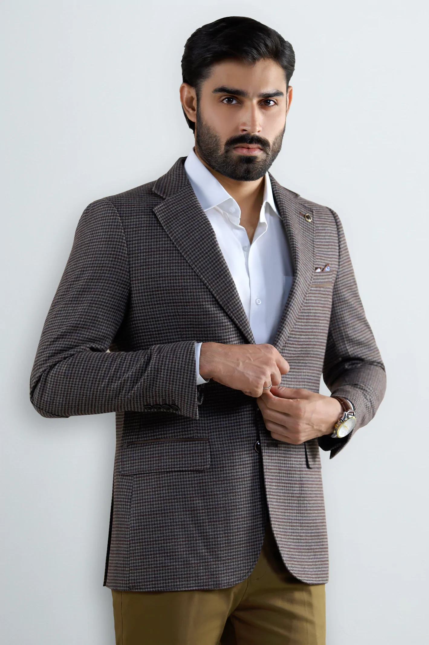 Brown Check Blazer
