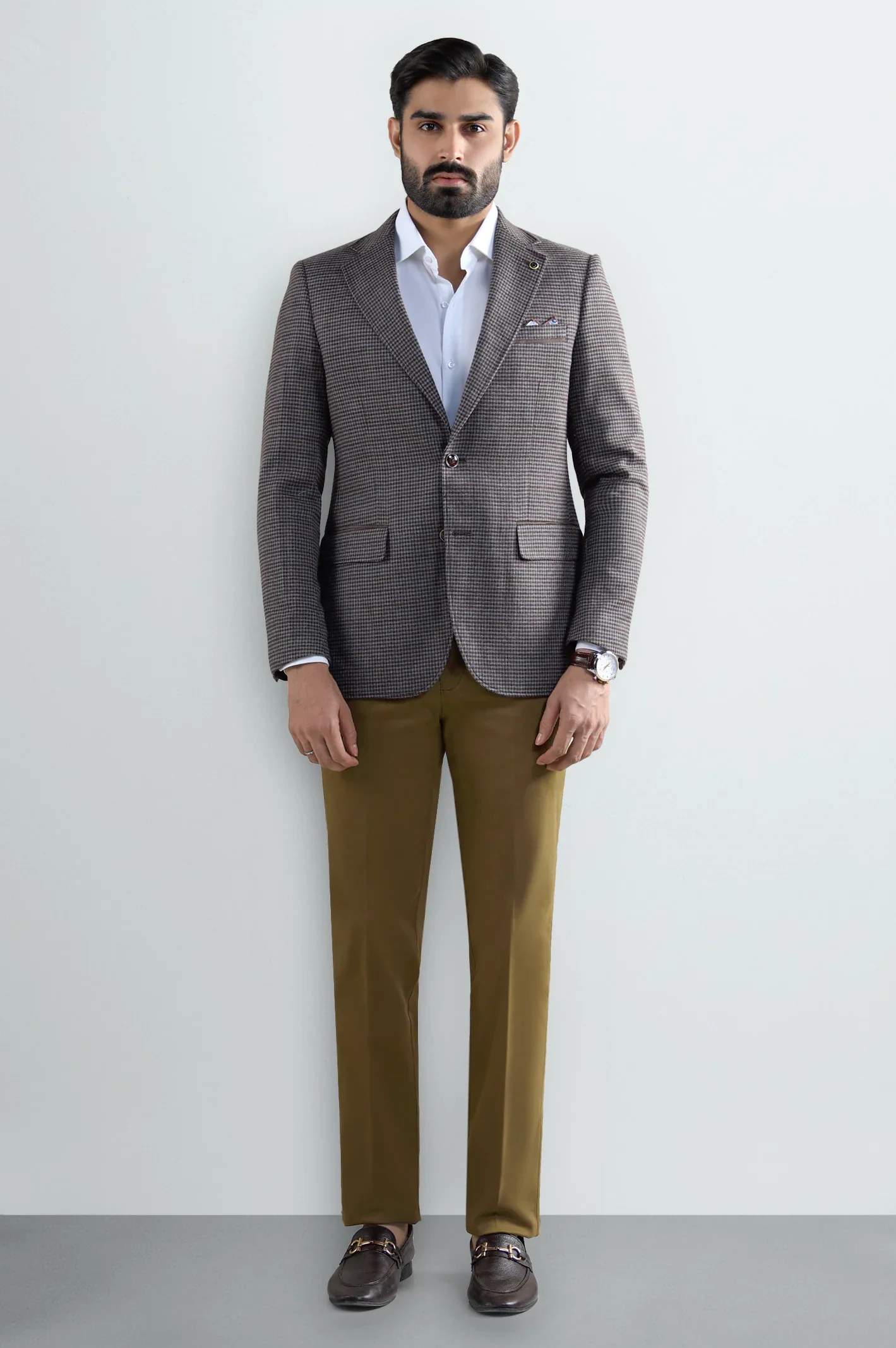 Brown Check Blazer - Image 2