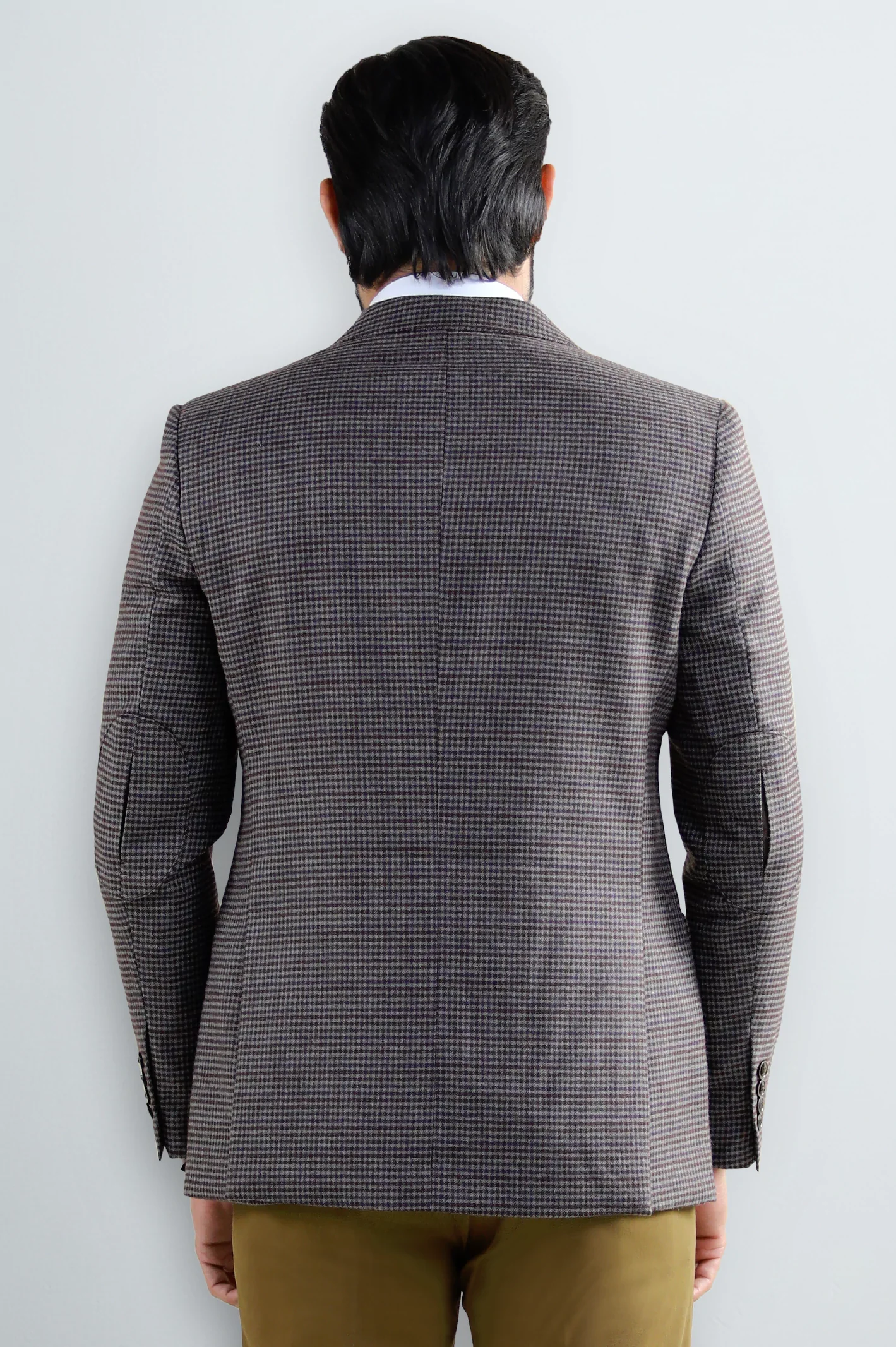 Brown Check Blazer - Image 3