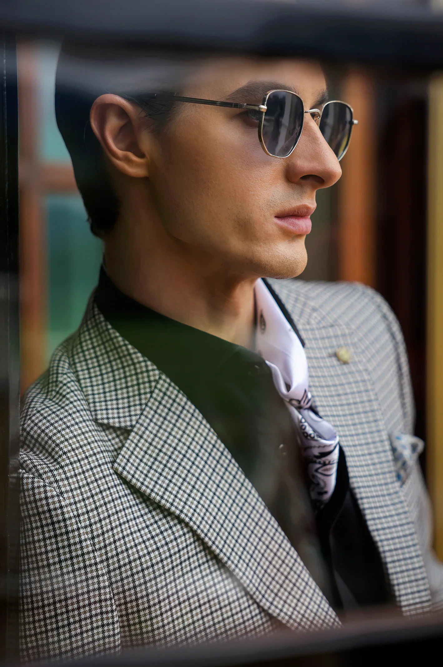 White Check Blazer - Image 3