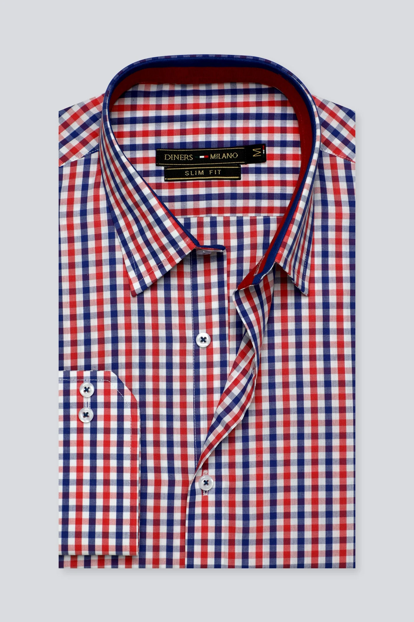 Multicolor Gingham Check Casual Milano Shirt