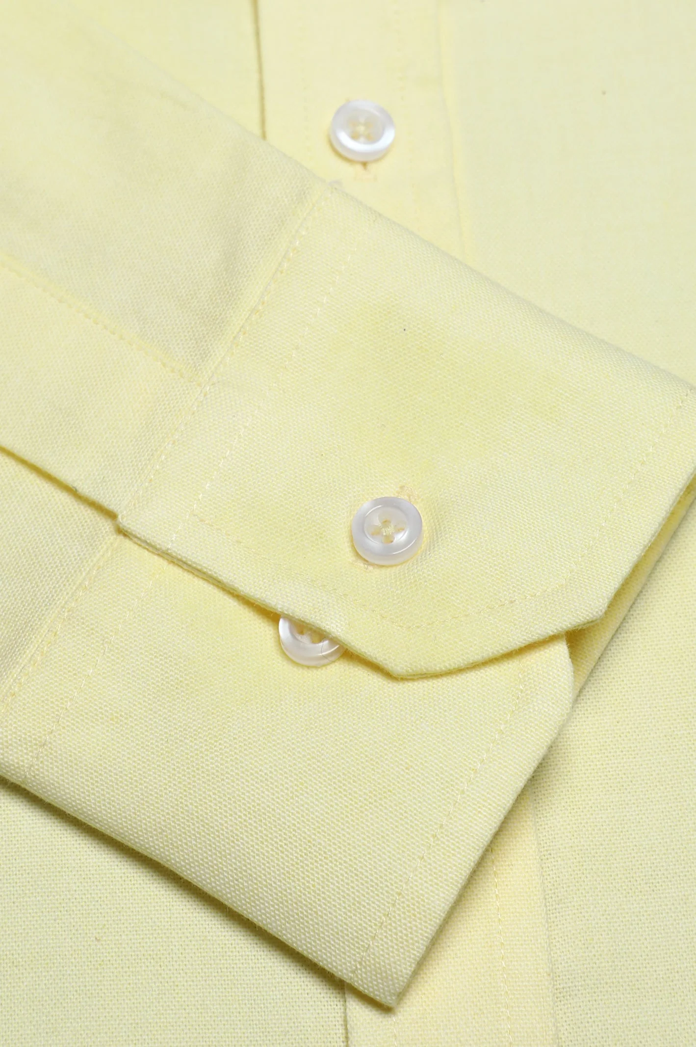 Yellow Plain Casual Shirt - Image 3