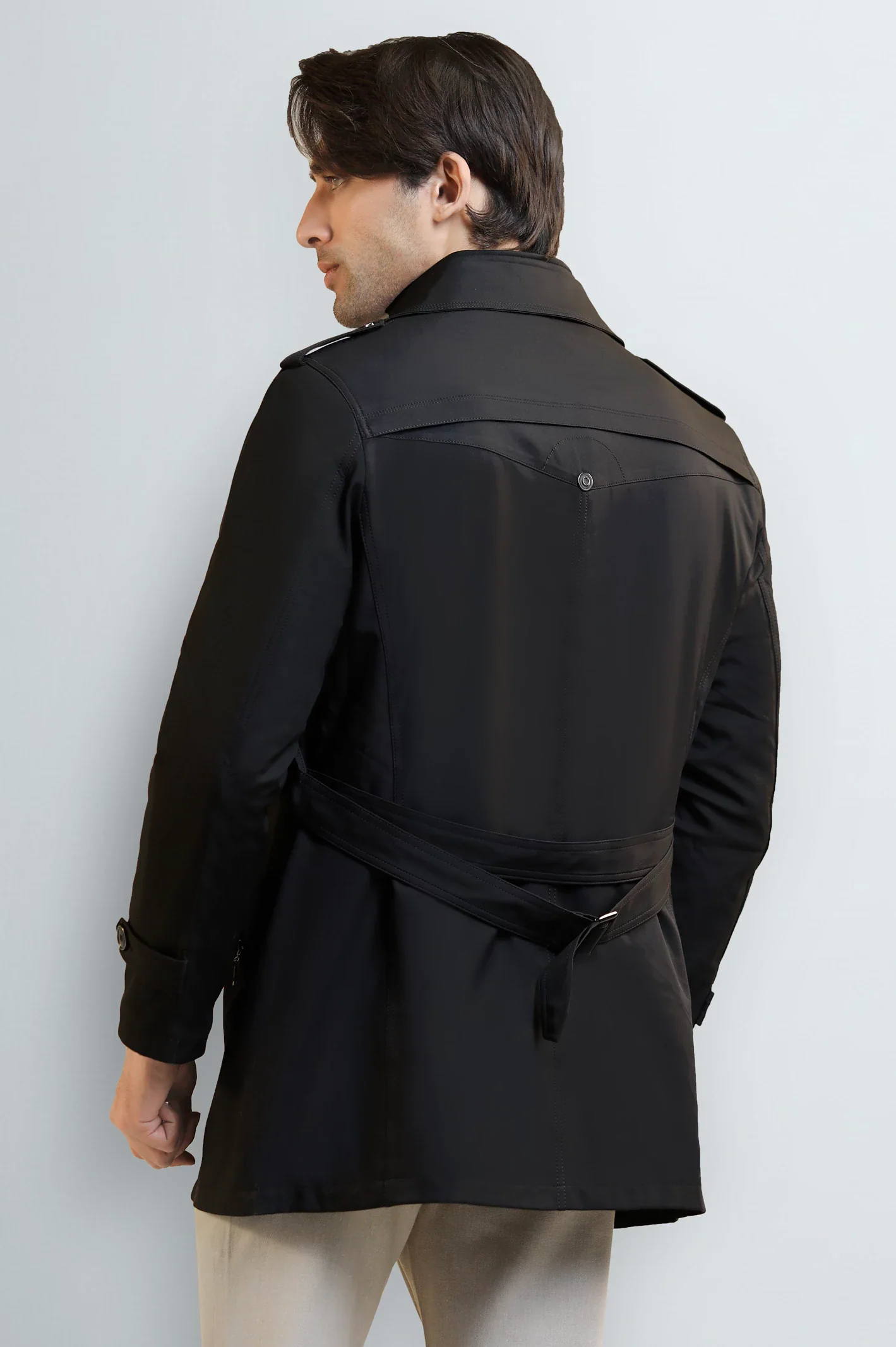 Double-Breasted Overcoat with Detachable Jacket - Image 4