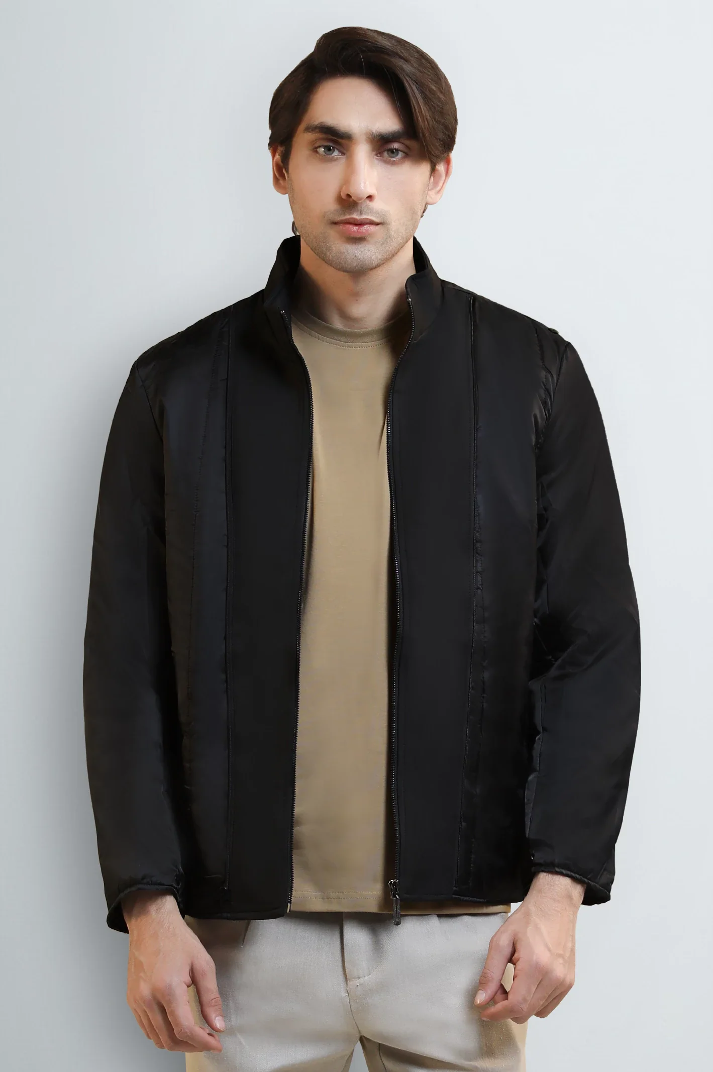 Double-Breasted Overcoat with Detachable Jacket - Image 5