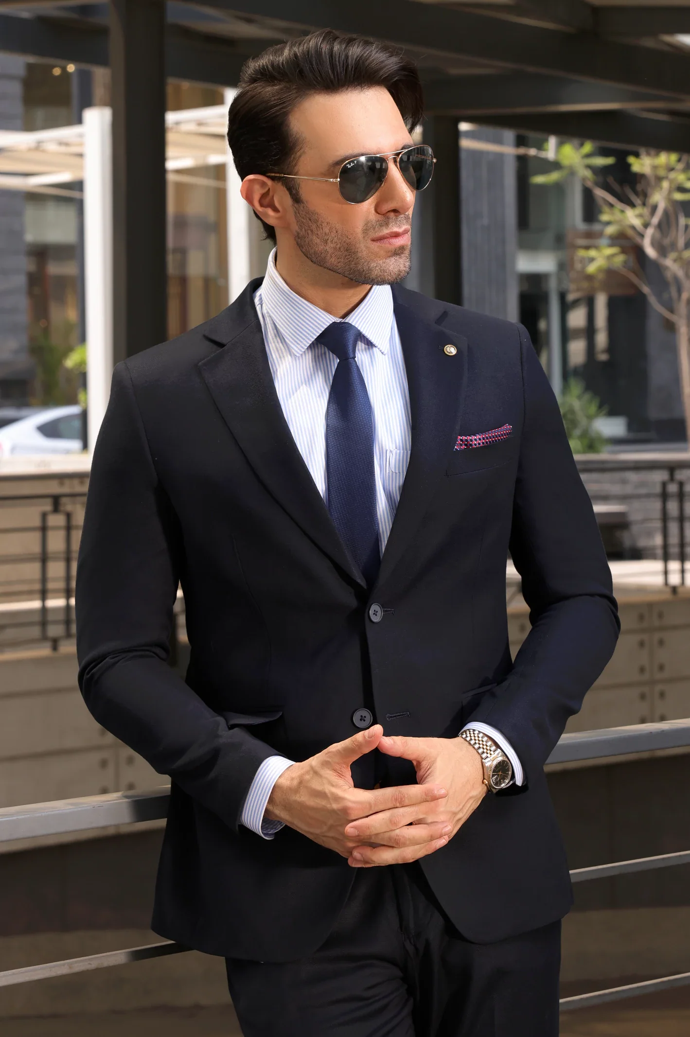 Navy Blue Formal 2PC Suit - Image 2