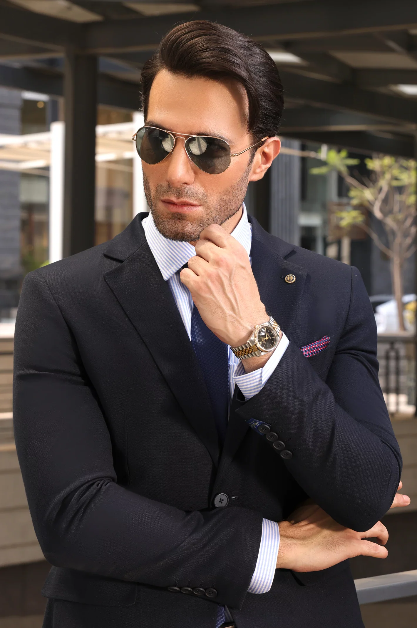 Navy Blue Formal 2PC Suit - Image 3