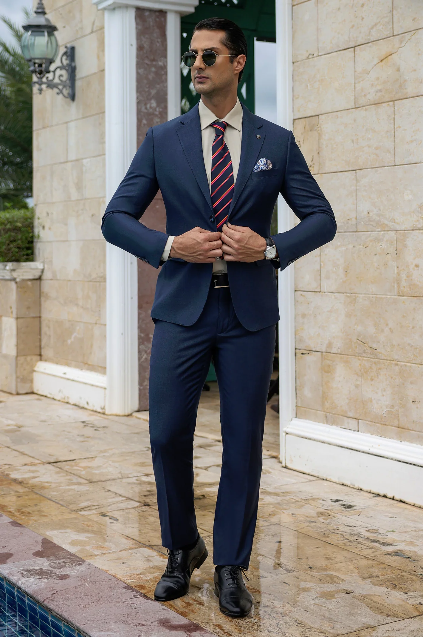 Dark Blue Formal 2PC Suit