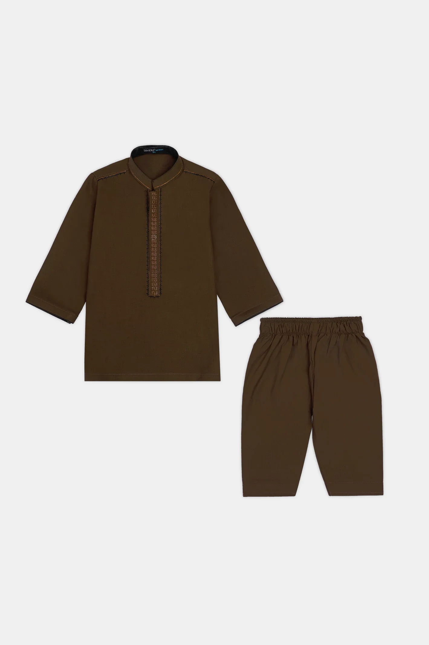 Brown Infant Kurta Shalwar
