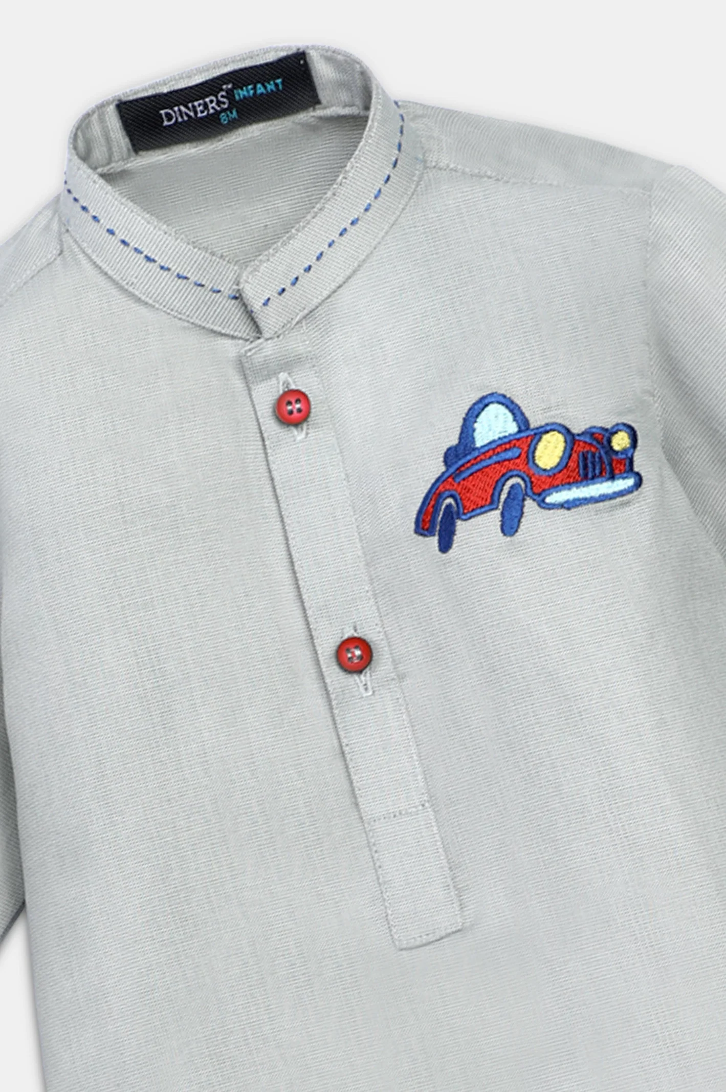 Light Grey Infant Kurta Shalwar - Image 3