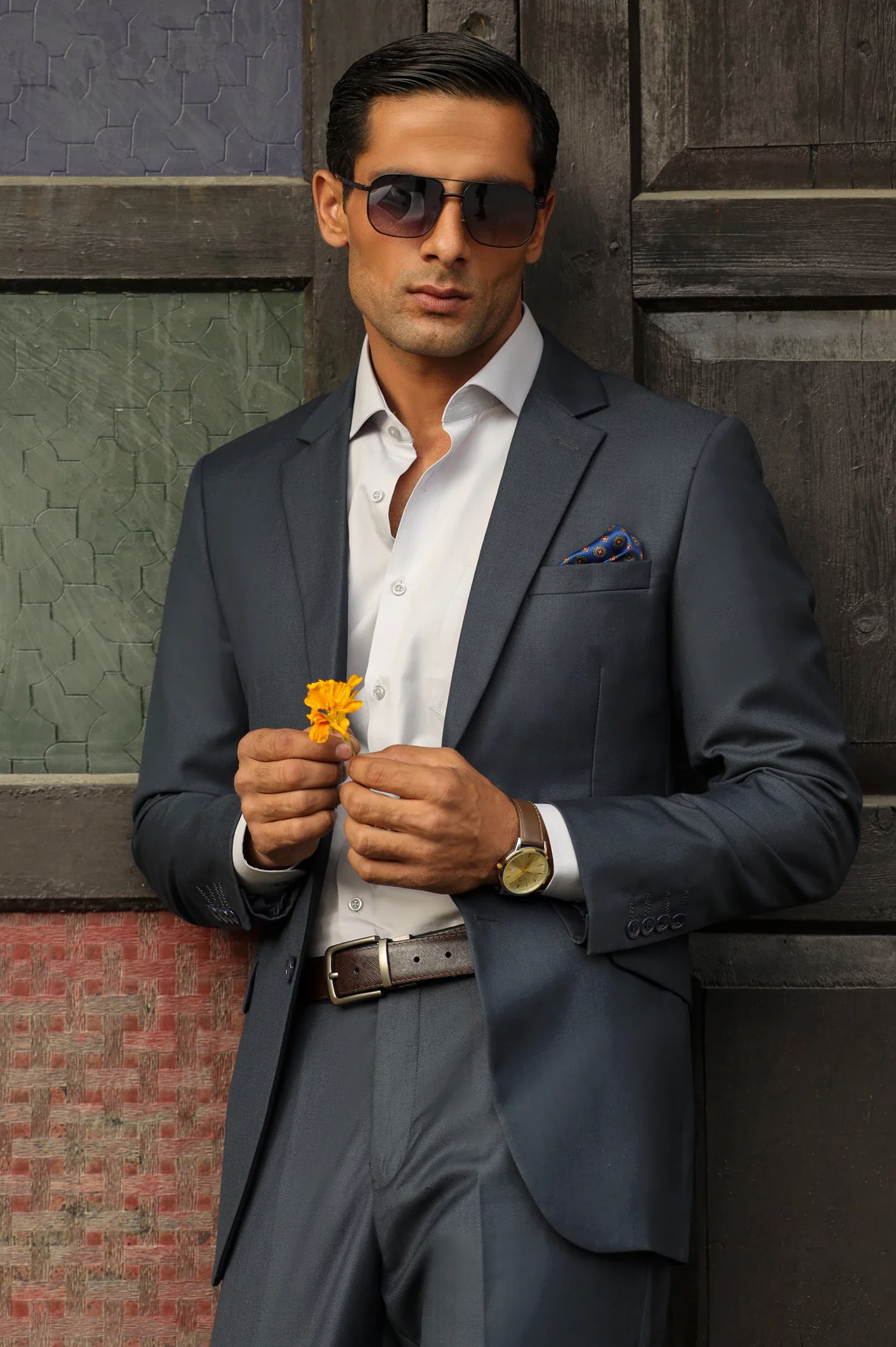 Mens 2PC Blue Suit - Image 3