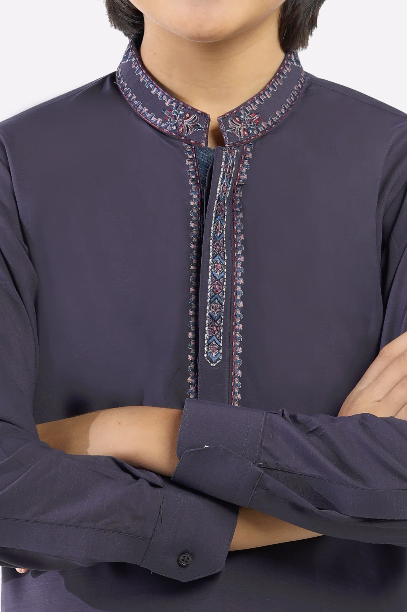 Light Purple Boys Kurta Pajama - Image 3