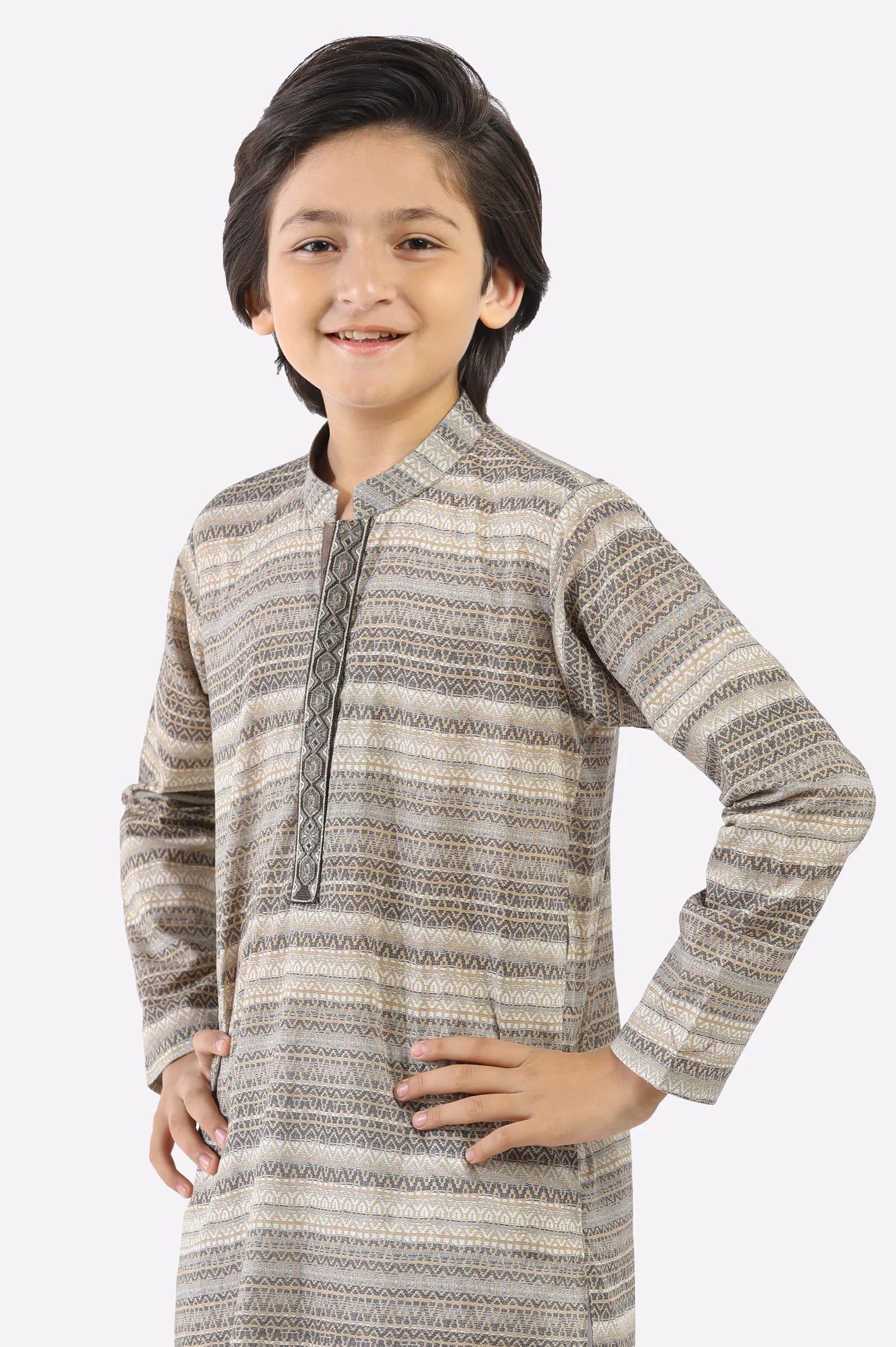 Brown Boys Kurta Pajama - Image 2