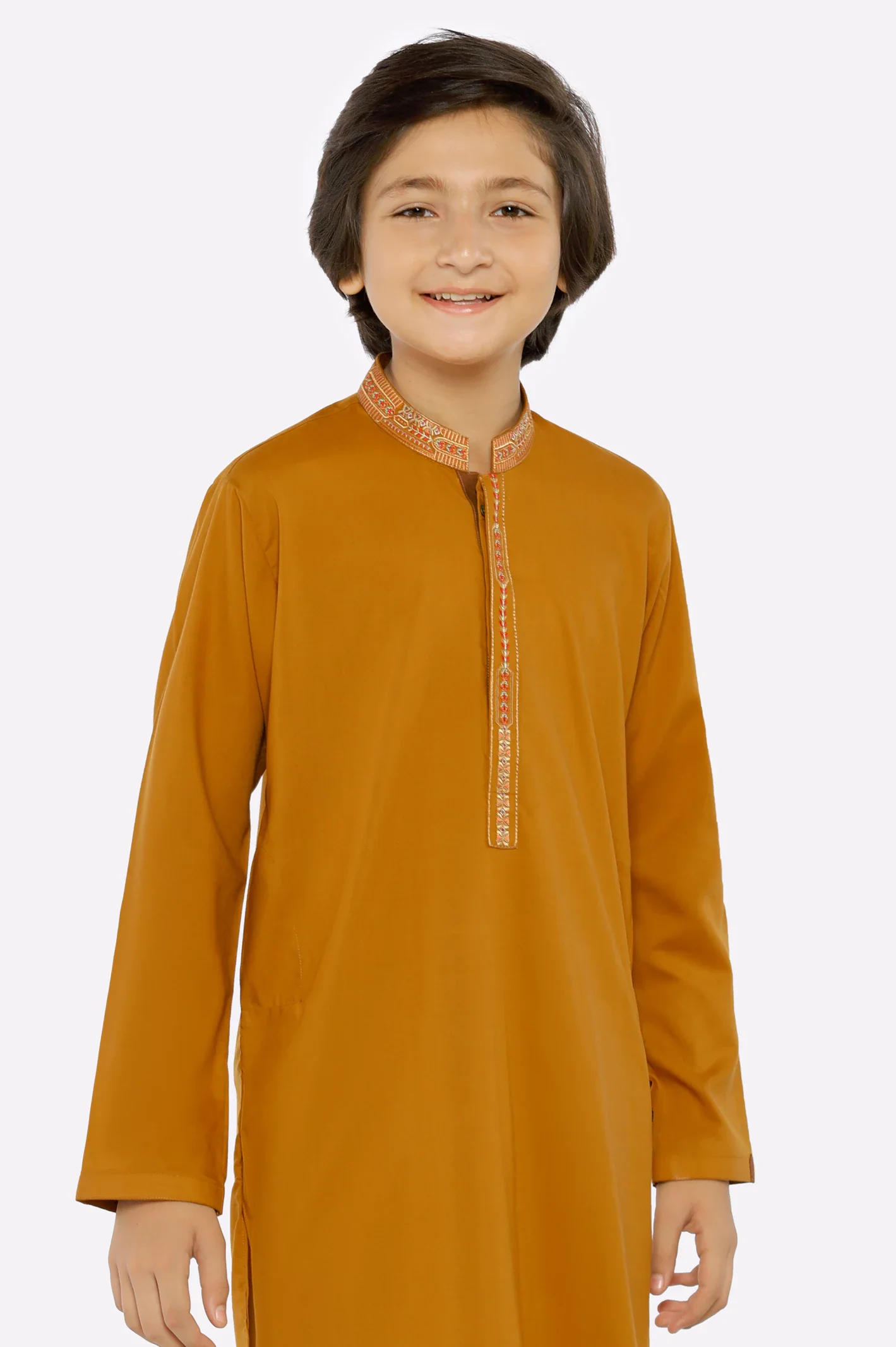 Mustard Boys Kurta Pajama - Image 2