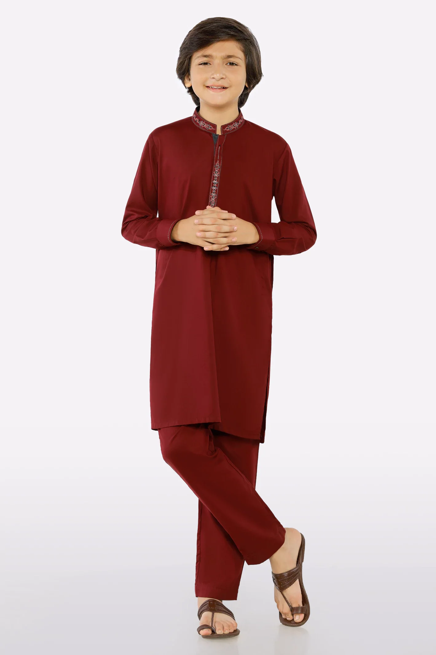 Maroon Boys Kurta Pajama