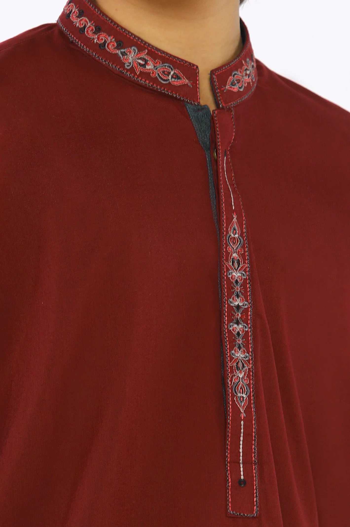Maroon Boys Kurta Pajama - Image 2