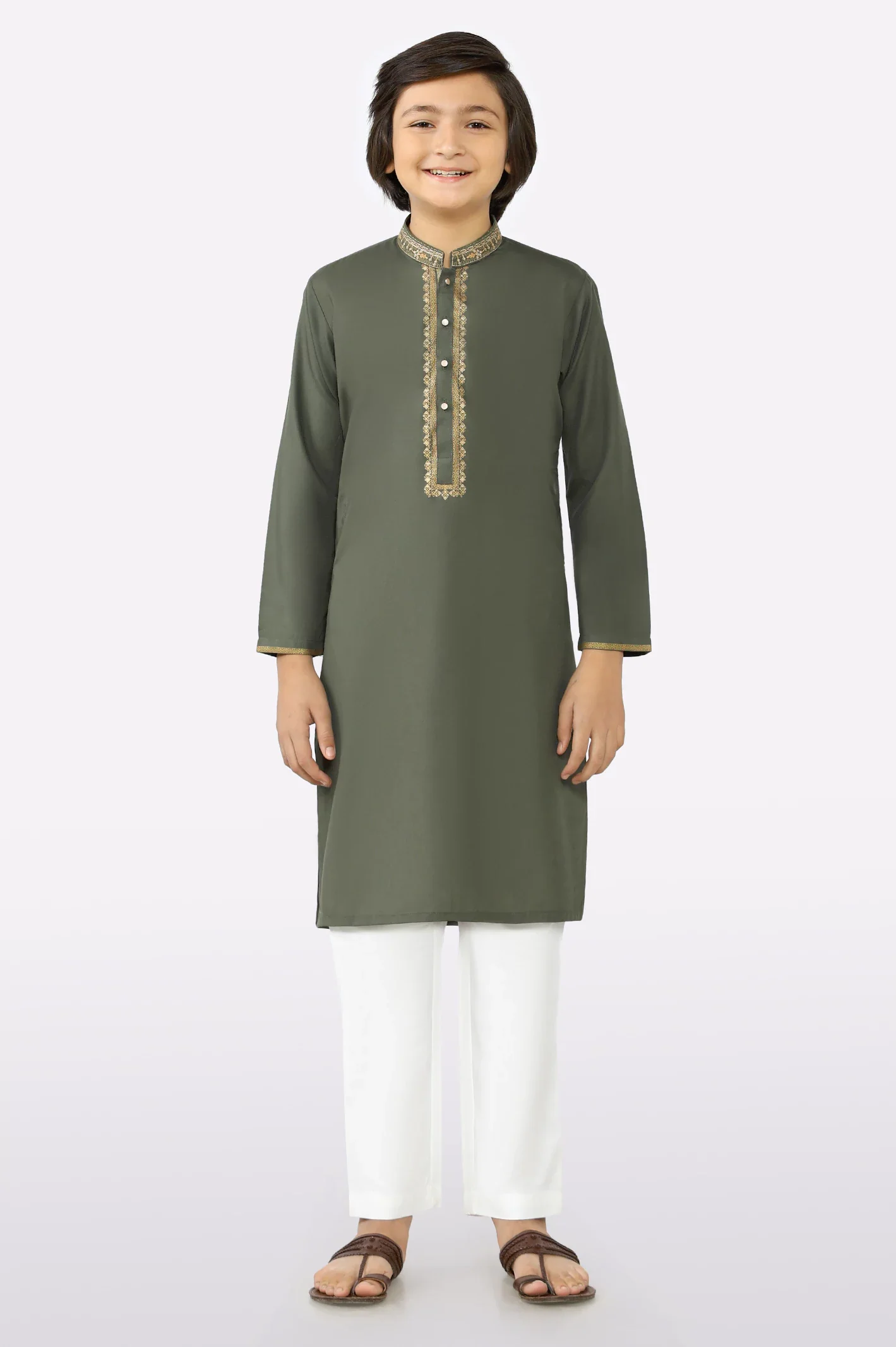 Dark Green Boys Kurta Pajama