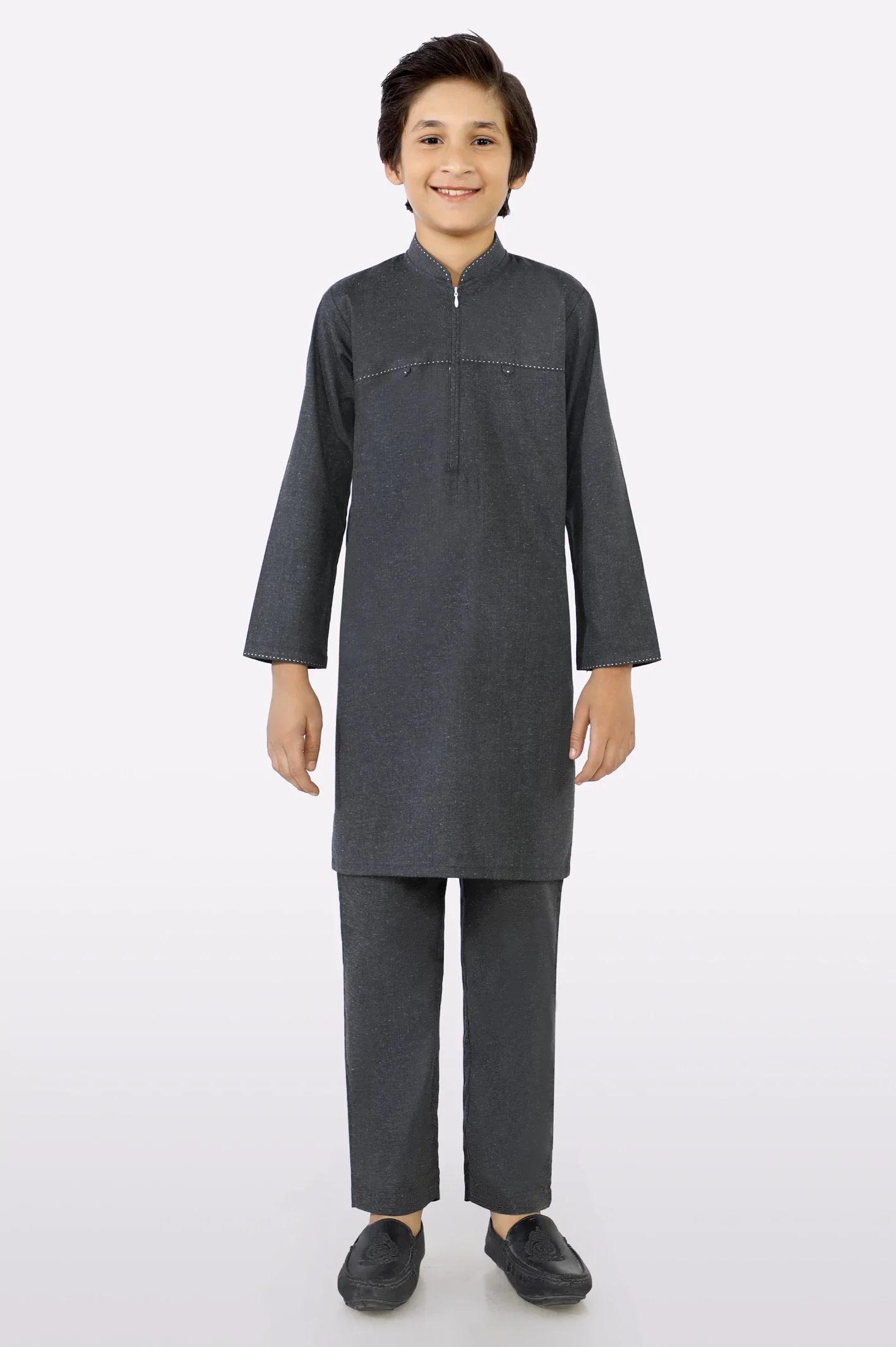 Dark Grey Boys Kurta Pajama