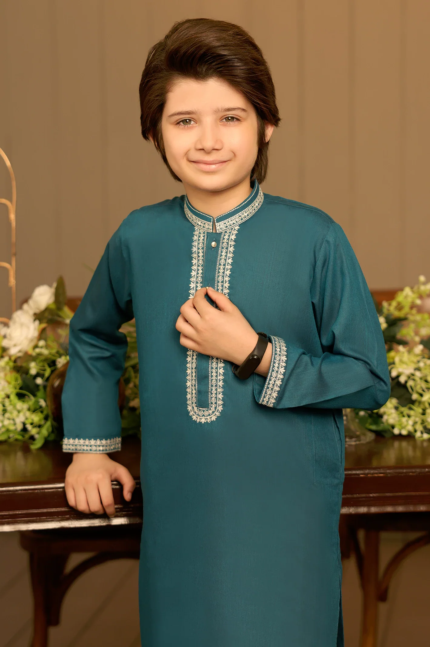 Blue Boys Kurta Pajama - Image 2