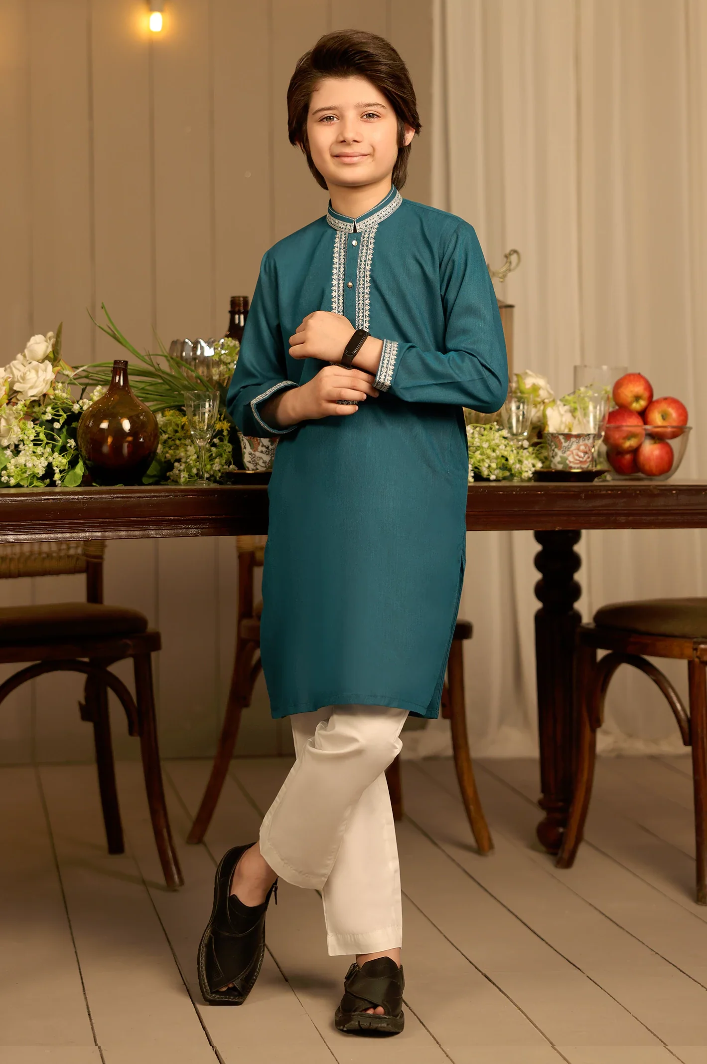Blue Boys Kurta Pajama - Image 3