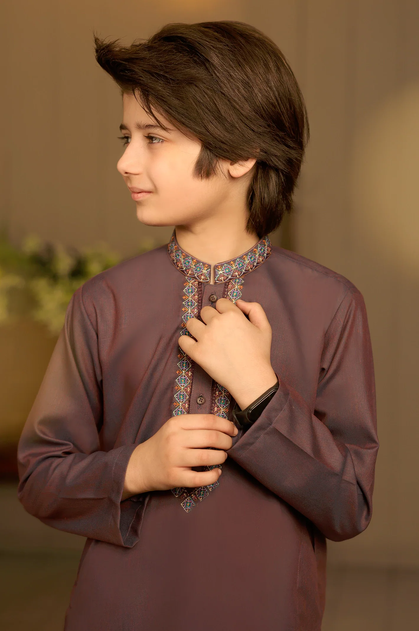 Purple Boys Kurta Pajama - Image 2