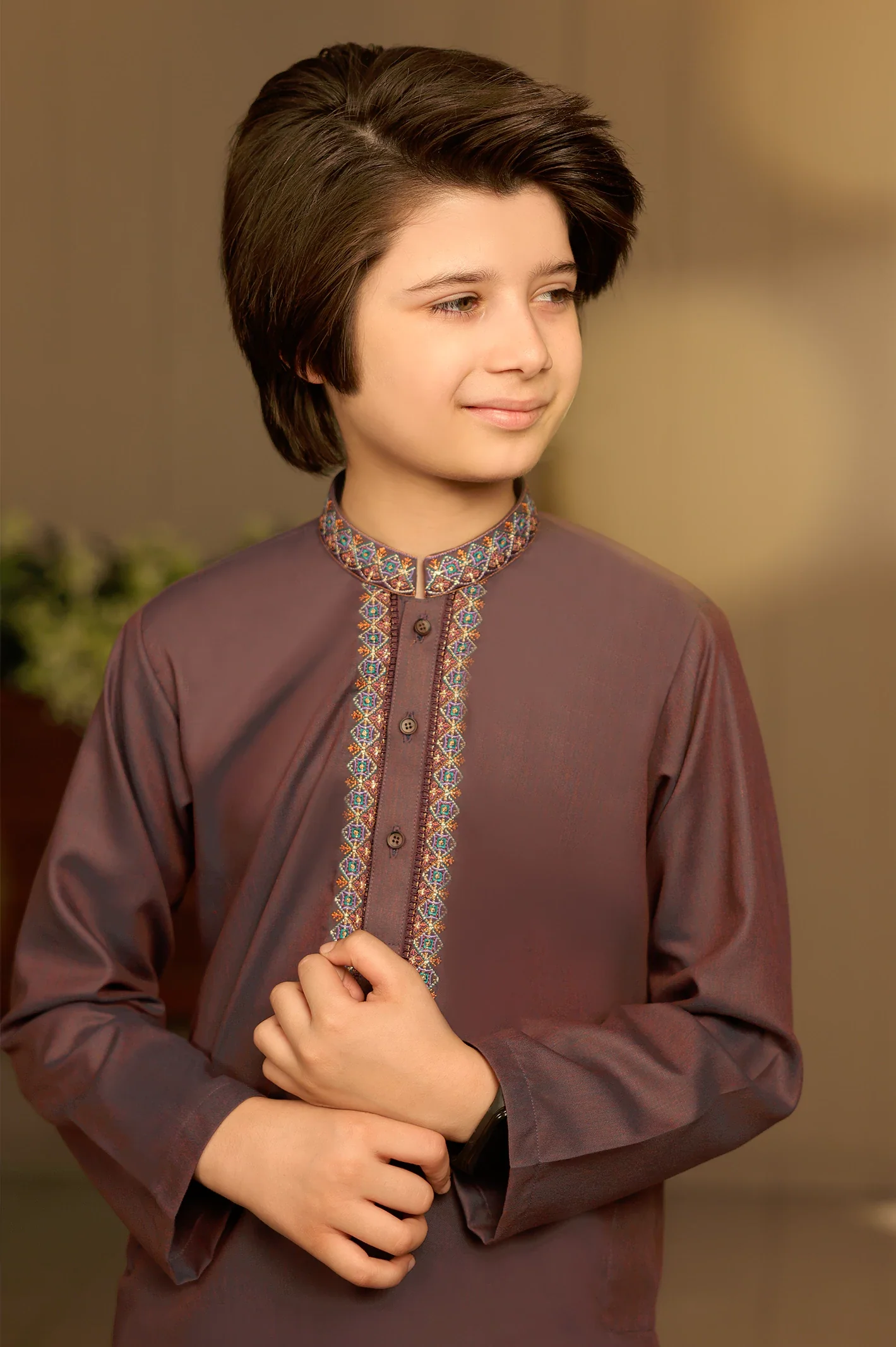 Purple Boys Kurta Pajama - Image 3