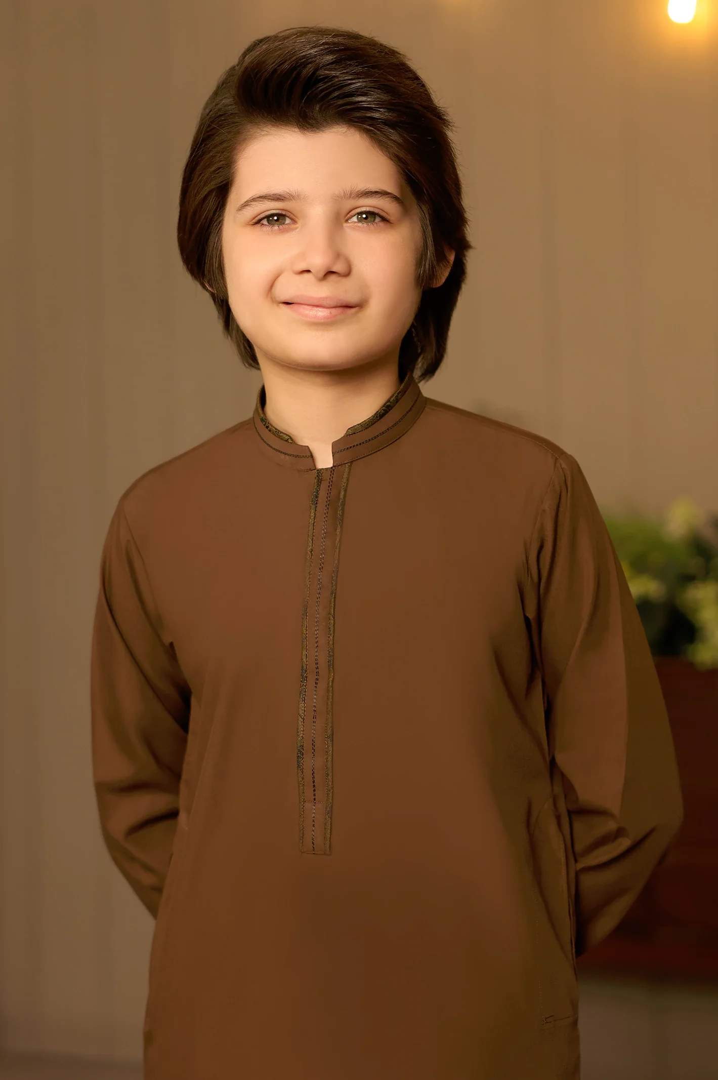 Brown Boys Kurta Pajama - Image 4