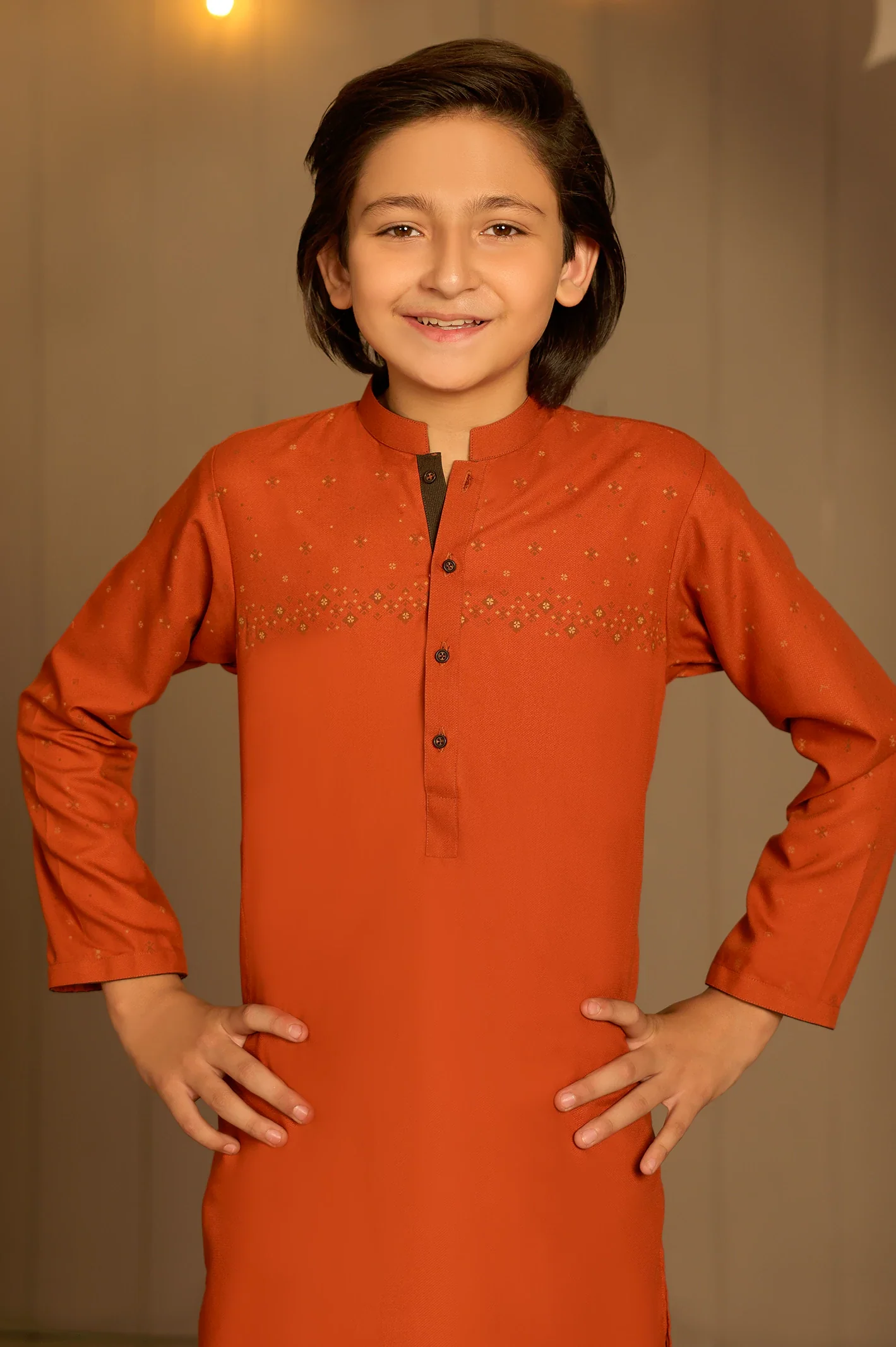 Red Boys Kurta Pajama - Image 2