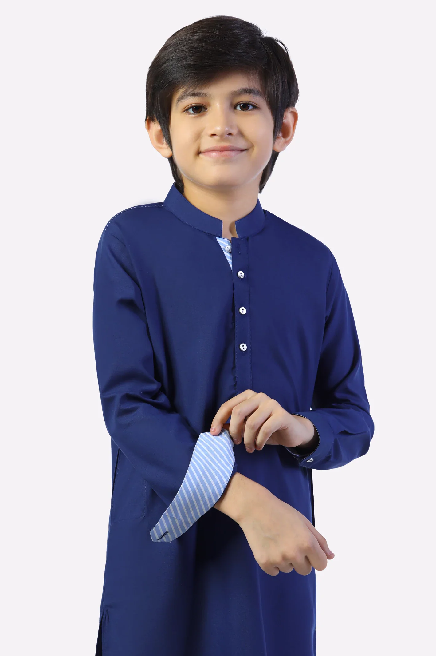 Royal Blue Boys Kurta Pajama - Image 2