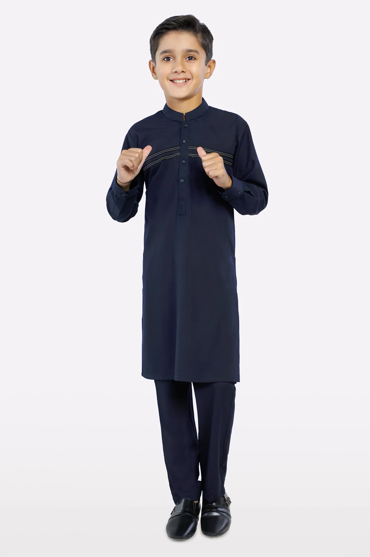 Navy Blue Boys Kurta Pajama