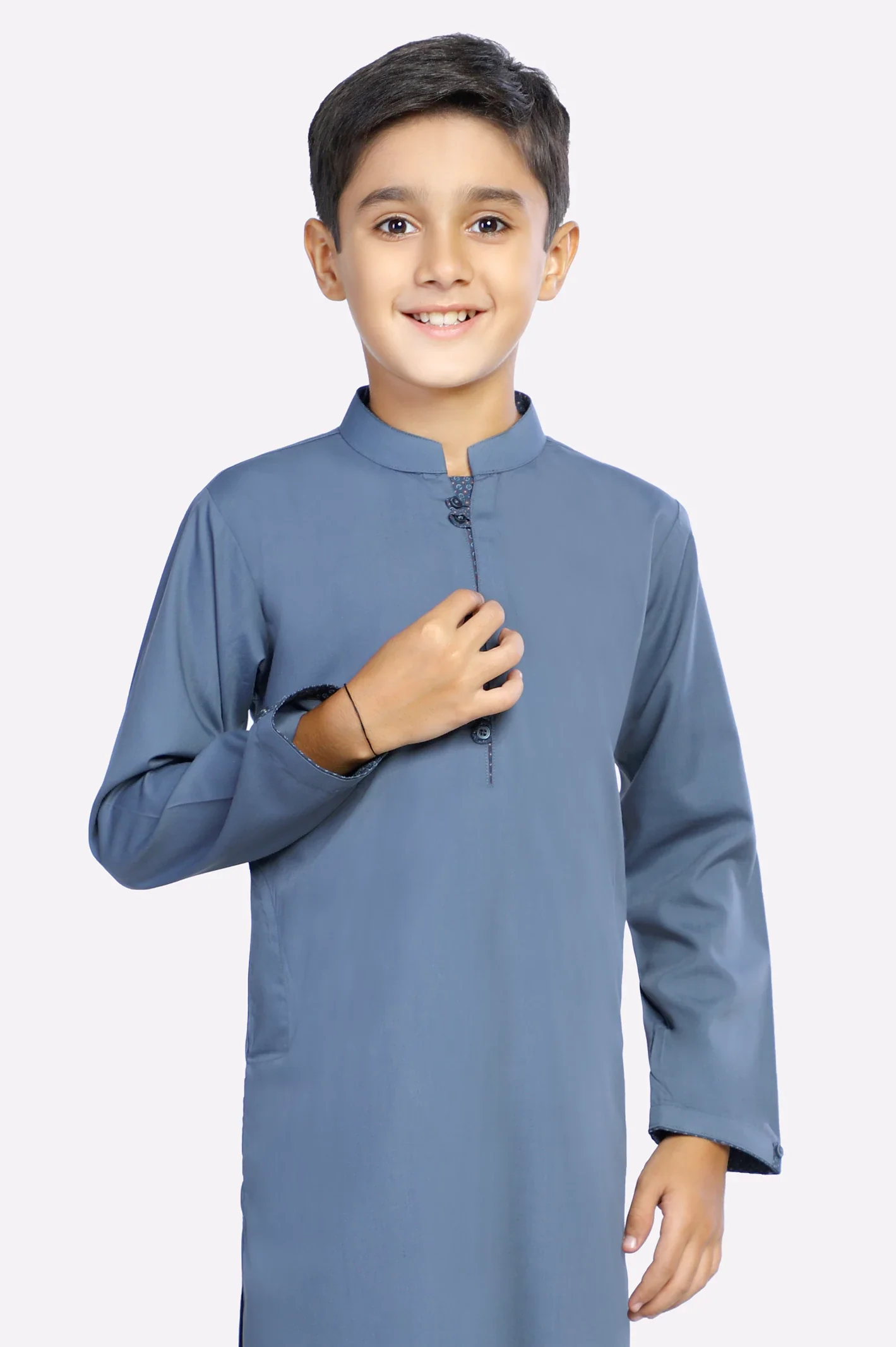 Grey Boys Kurta Pajama - Image 2