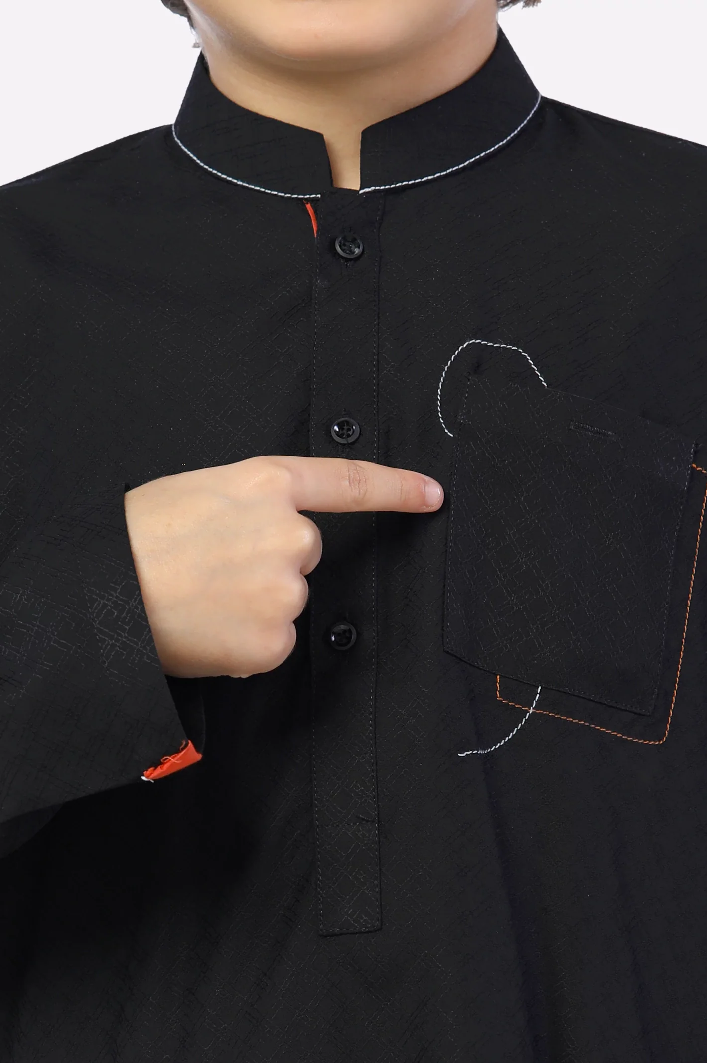 Black Boys Kurta Pajama - Image 3
