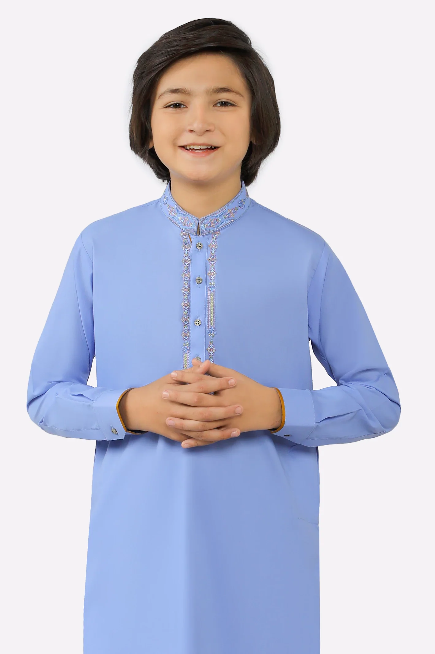 Sky Blue Boys Kameez Shalwar - Image 3
