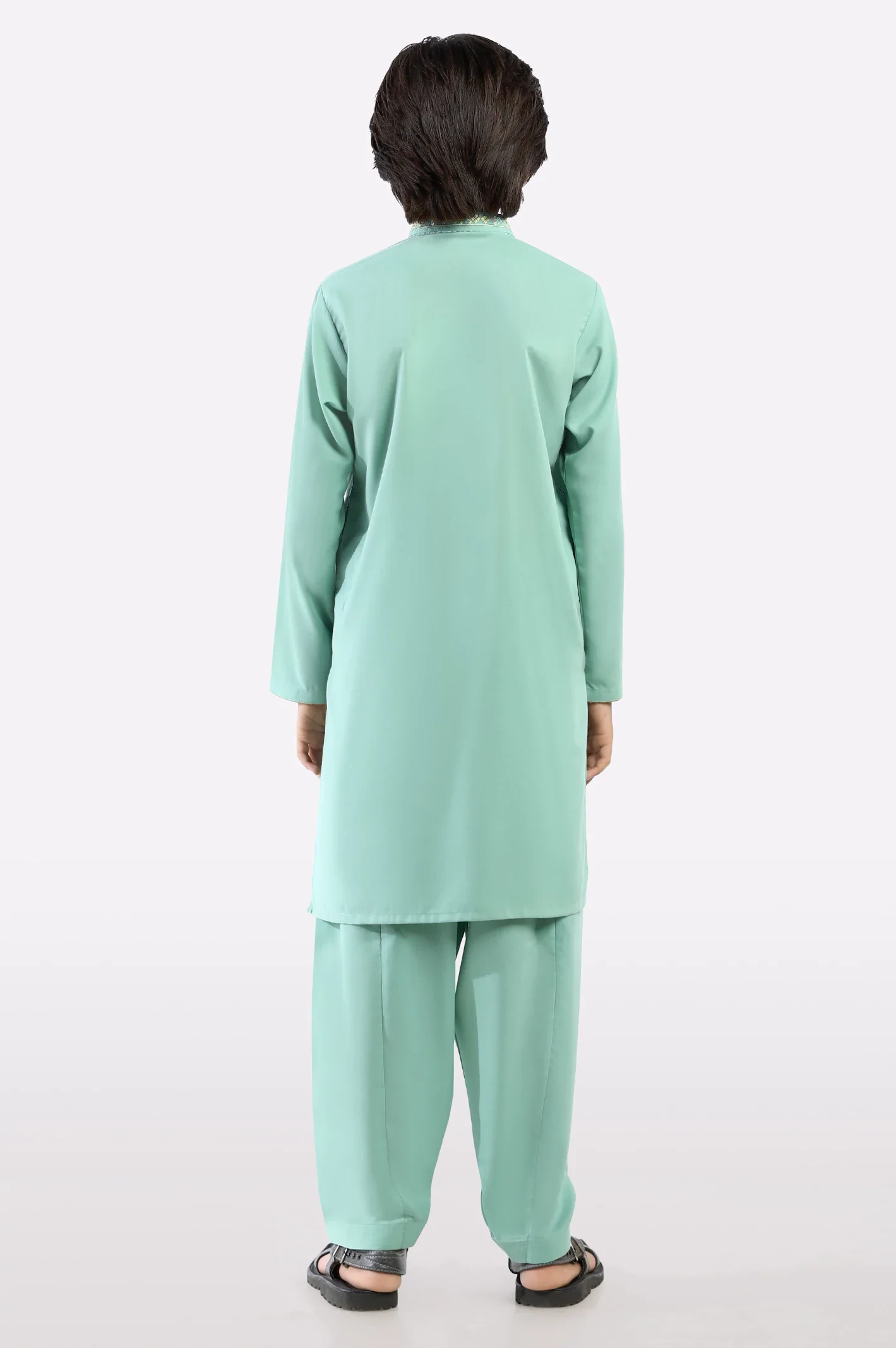 Turquoise Boys Kameez Shalwar - Image 4
