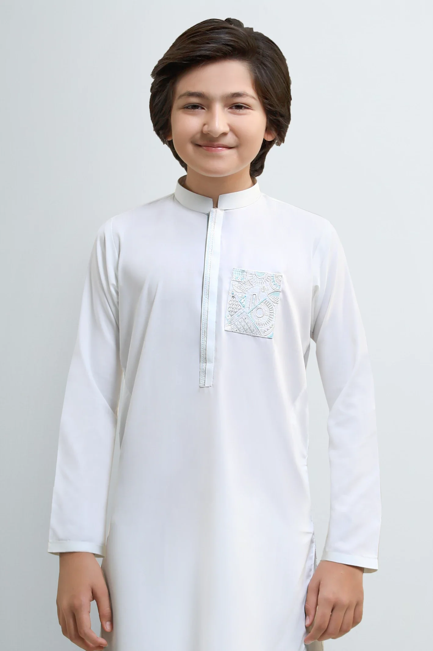 Off White Boys Kameez Shalwar - Image 2