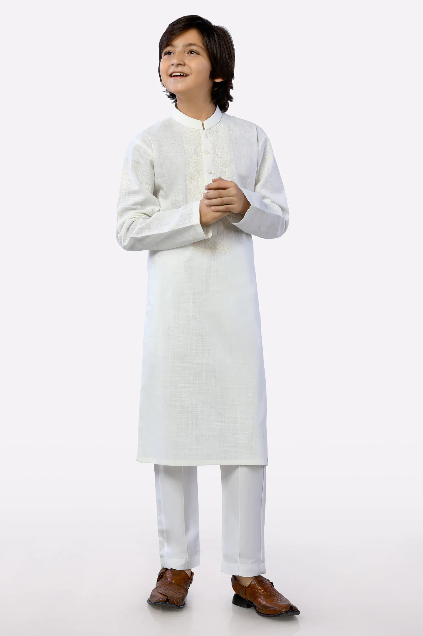 Cream Boys Kurta Pajama