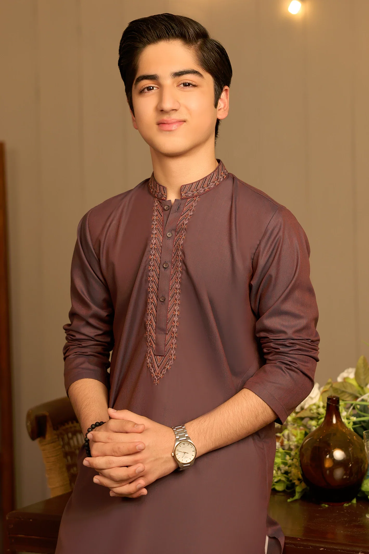 Purple Teens Kurta Pajama - Image 2