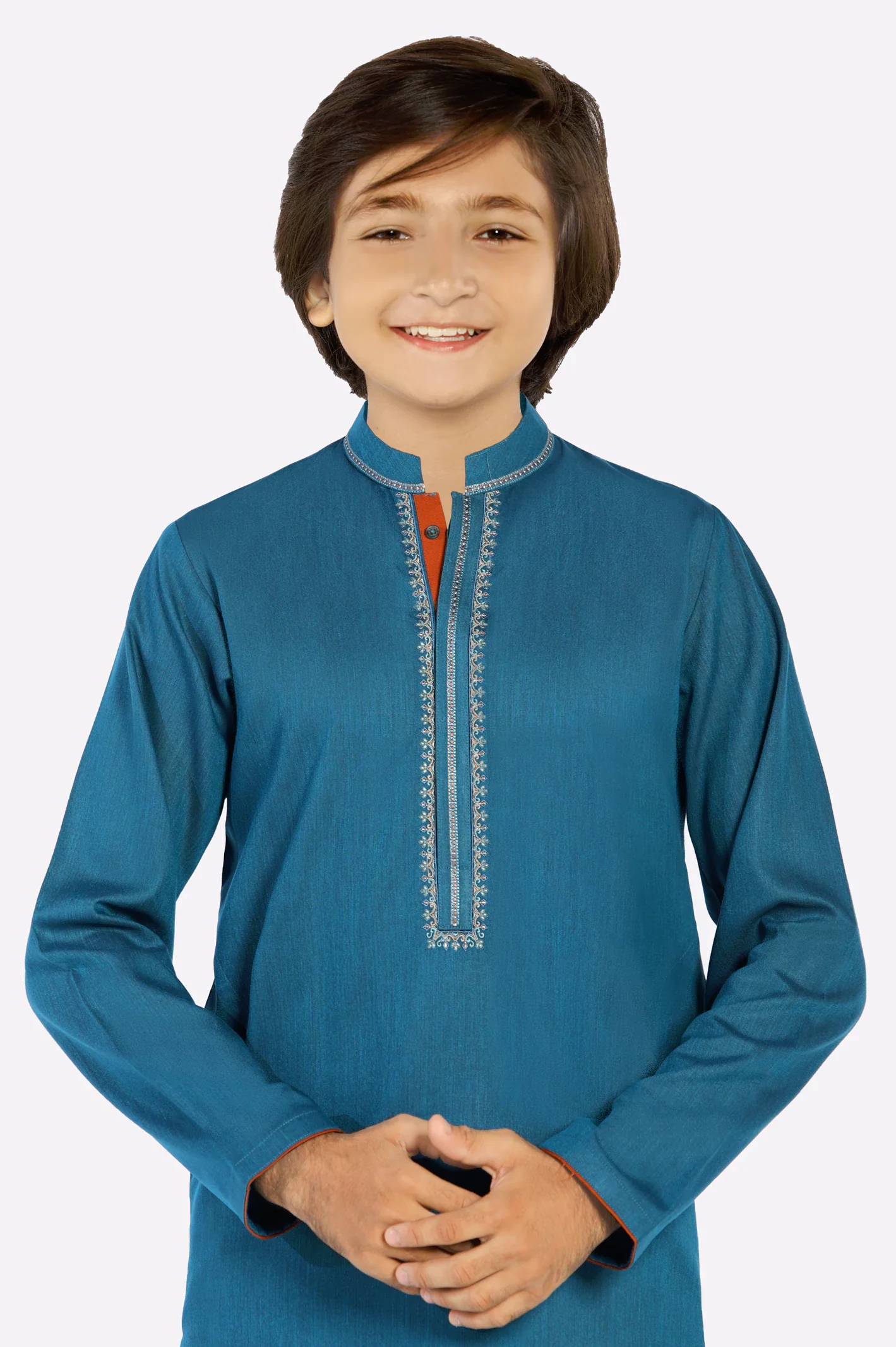 Blue Teens Kurta Pajama - Image 2