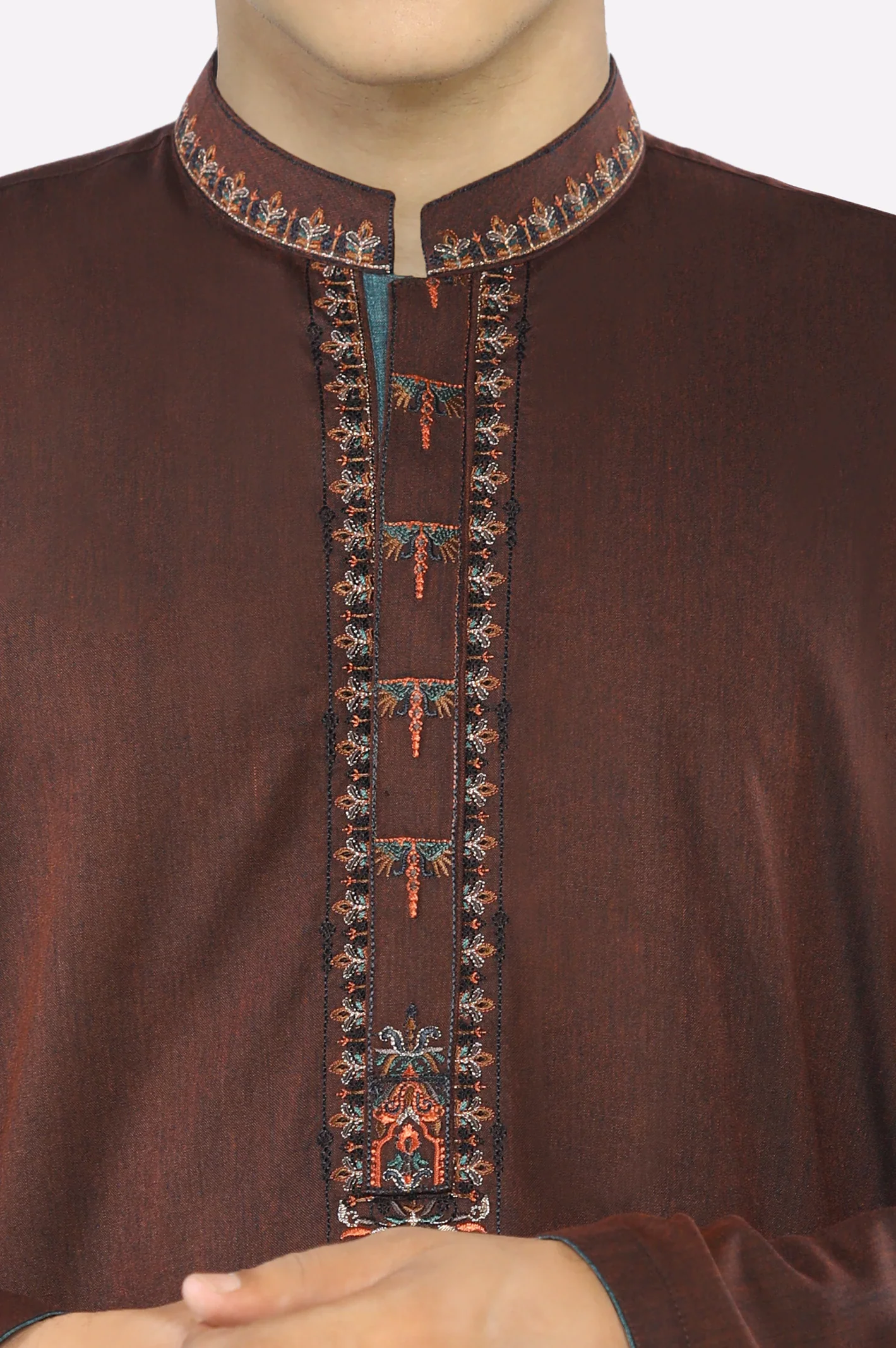 Maroon Teens Kurta Pajama - Image 3