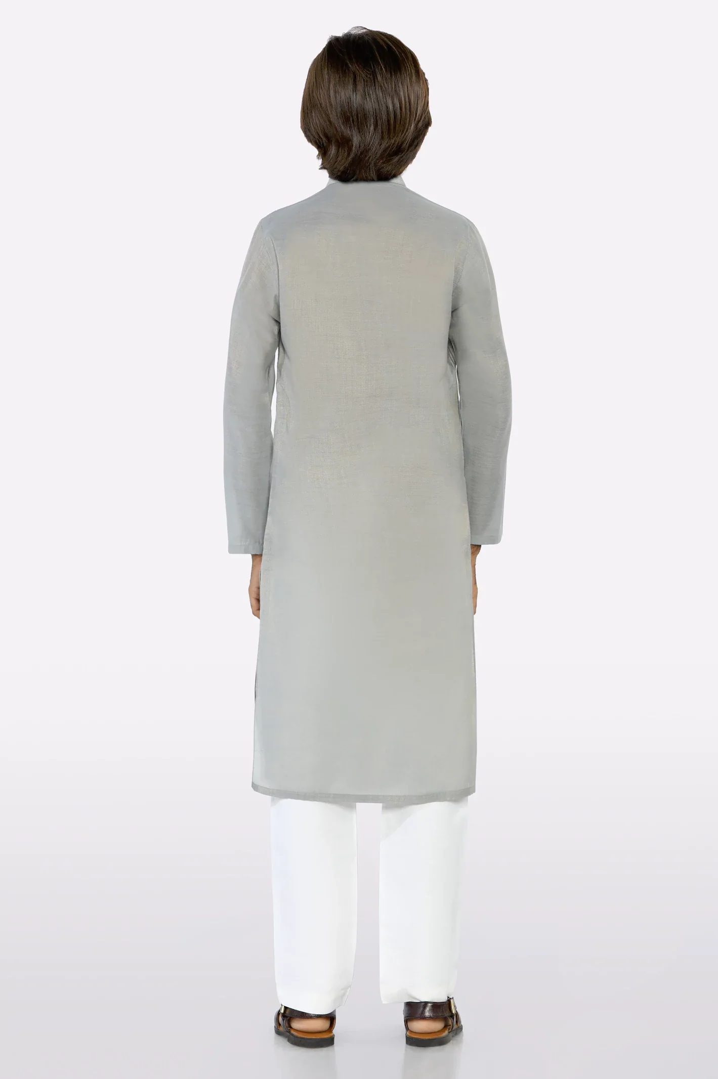 Light Grey Teens Kurta Pajama - Image 3