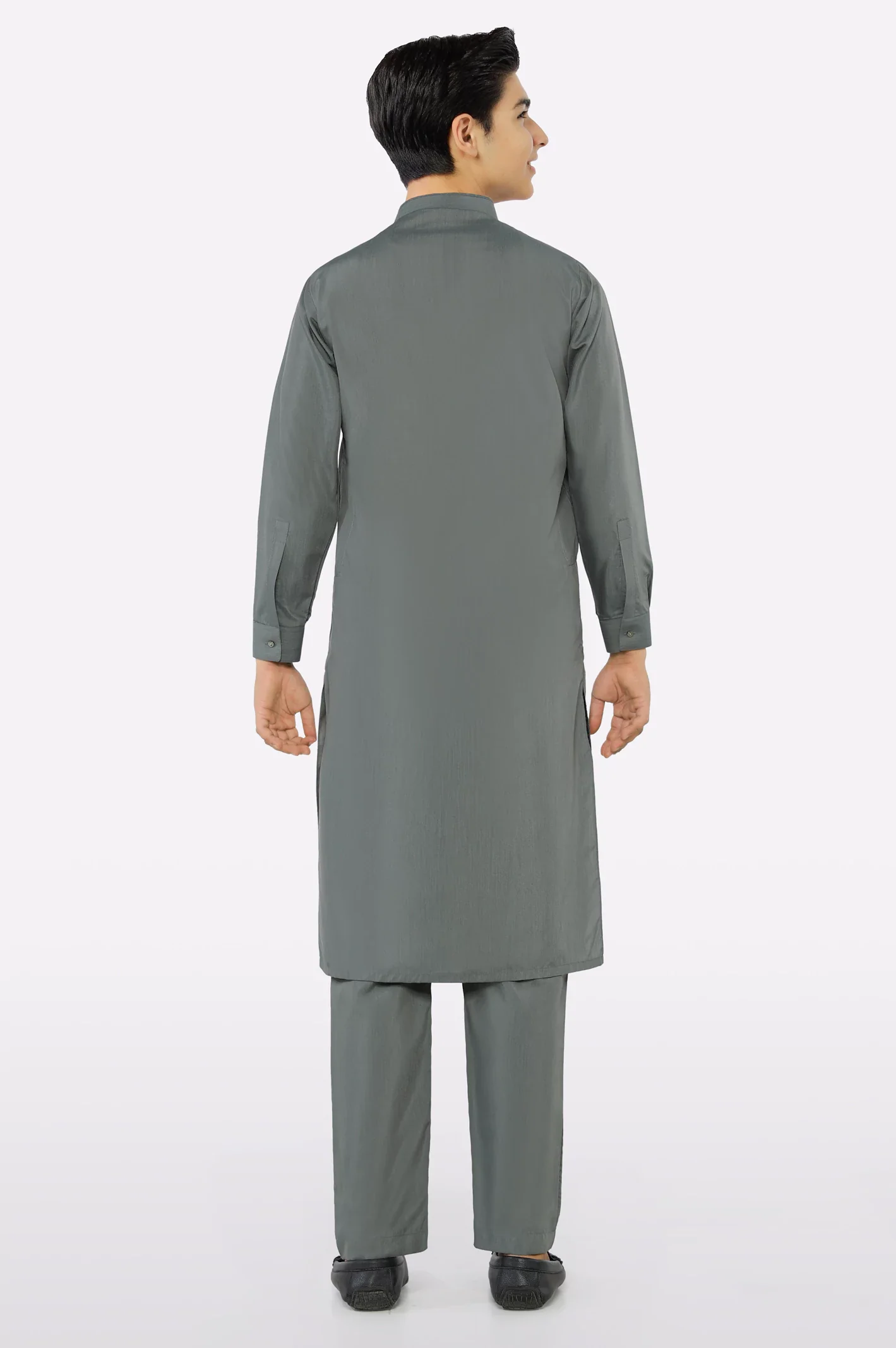 Grey Teens Kurta Pajama - Image 3