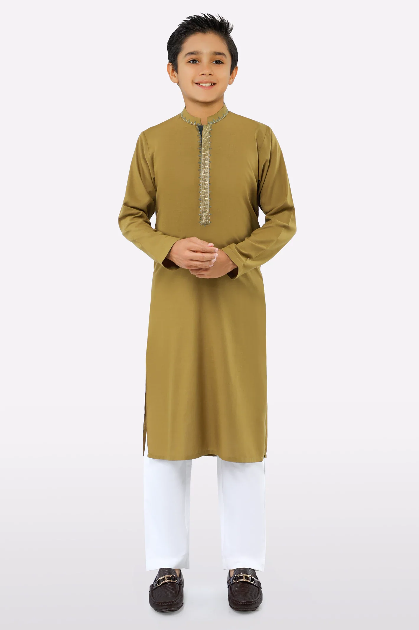 Olive Teens Kurta Pajama