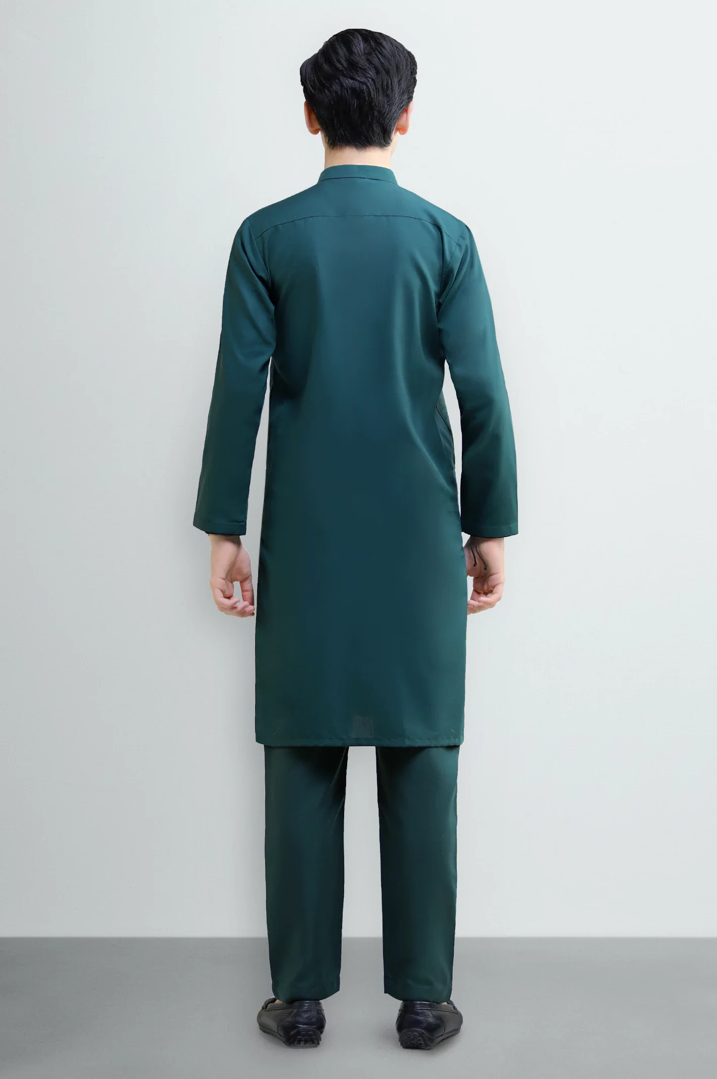 Bottle Green Teens Kurta Pajama - Image 3