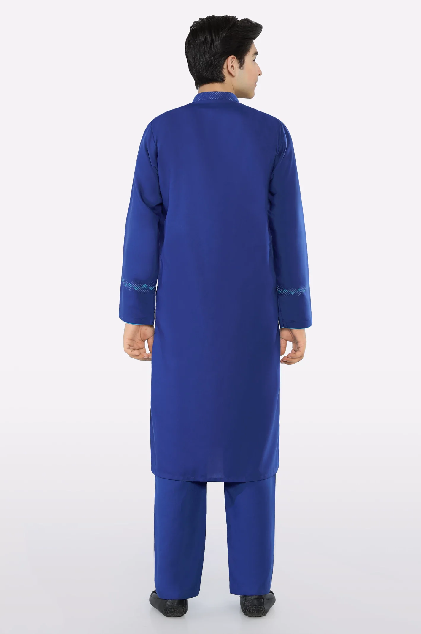Royal Blue Teens Kurta Pajama - Image 4